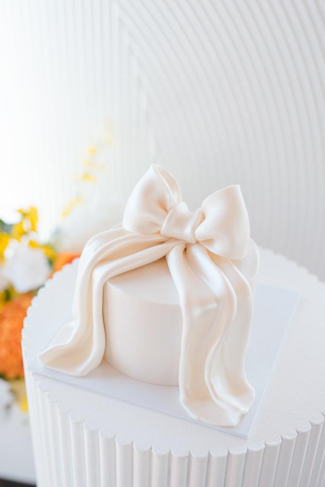 Shimmering Fondant Bow Cake - From $315