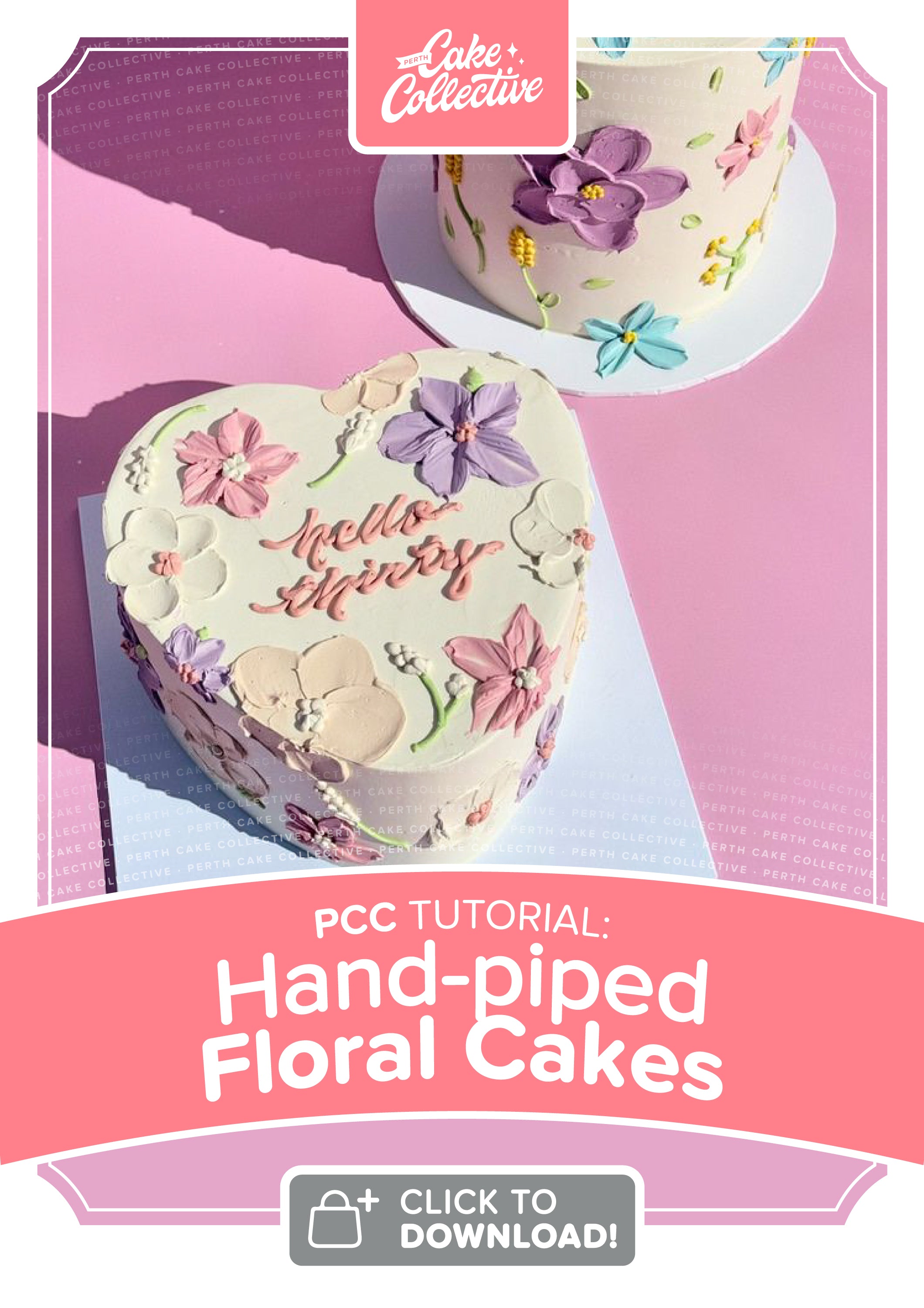 Hand-Piped Floral Buttercream Tutorial - $22