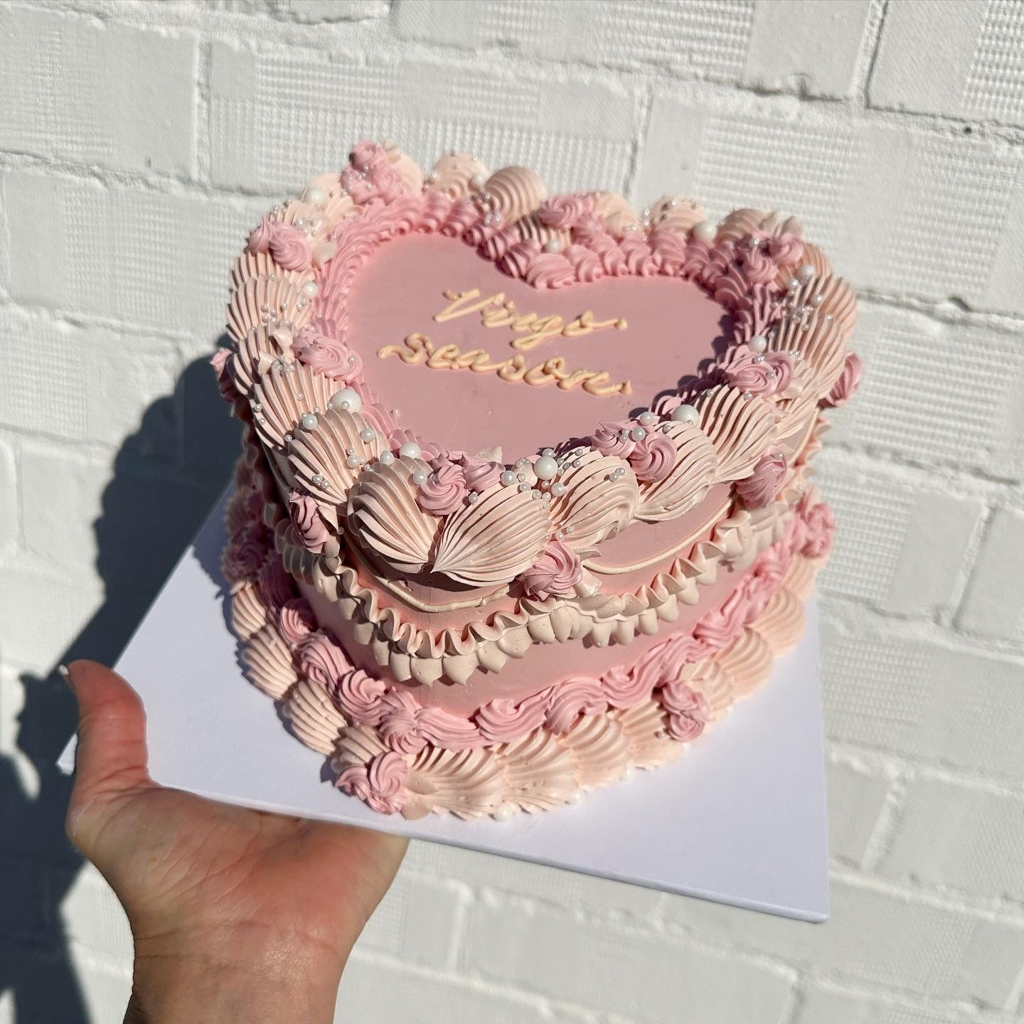 OTT Frilly Retro Cake - From $270 (6+ rows of piping, multi-coloured)