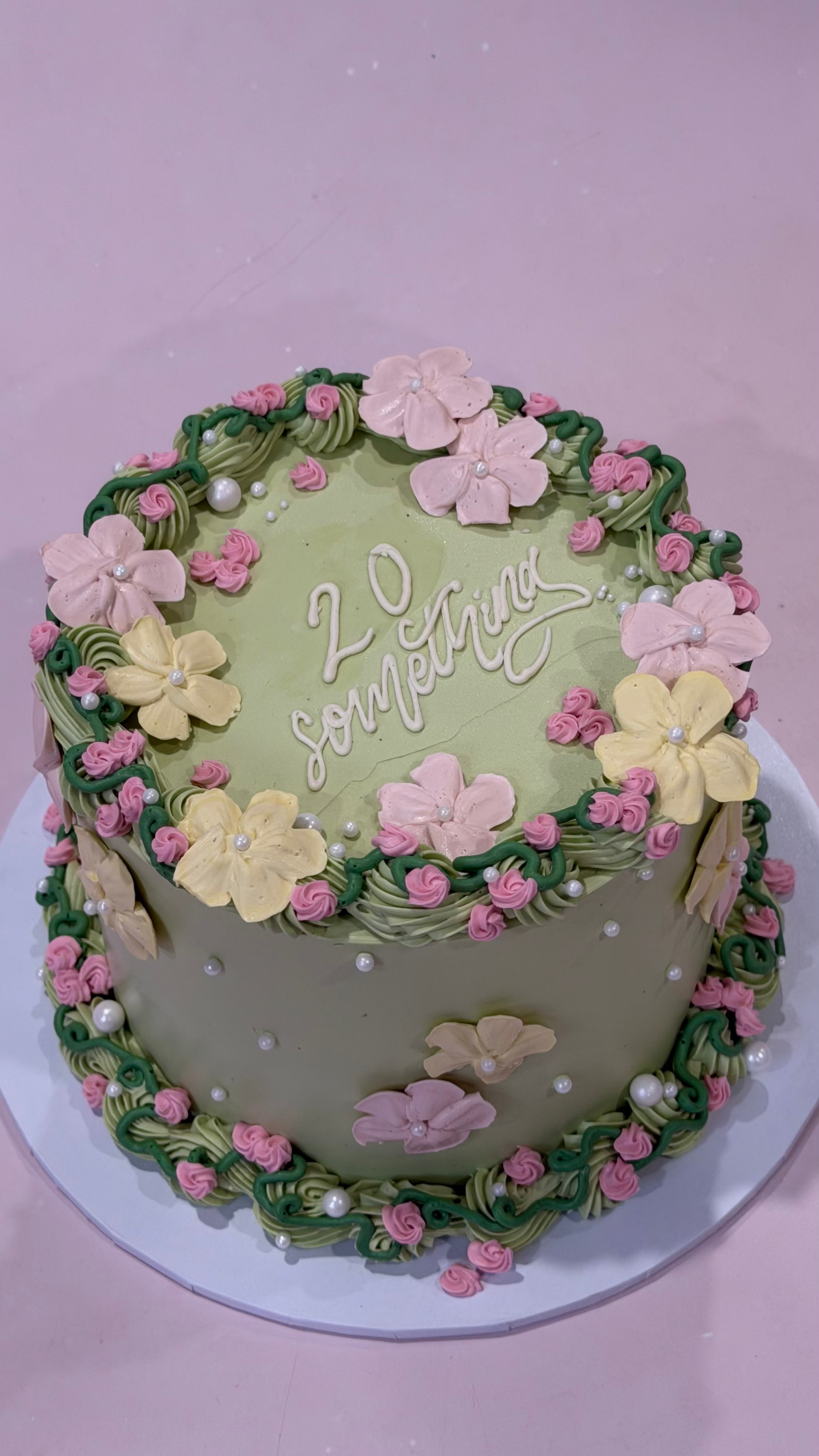OTT Frilly Retro Cake - From $250 (6+ rows of piping, multi-coloured)