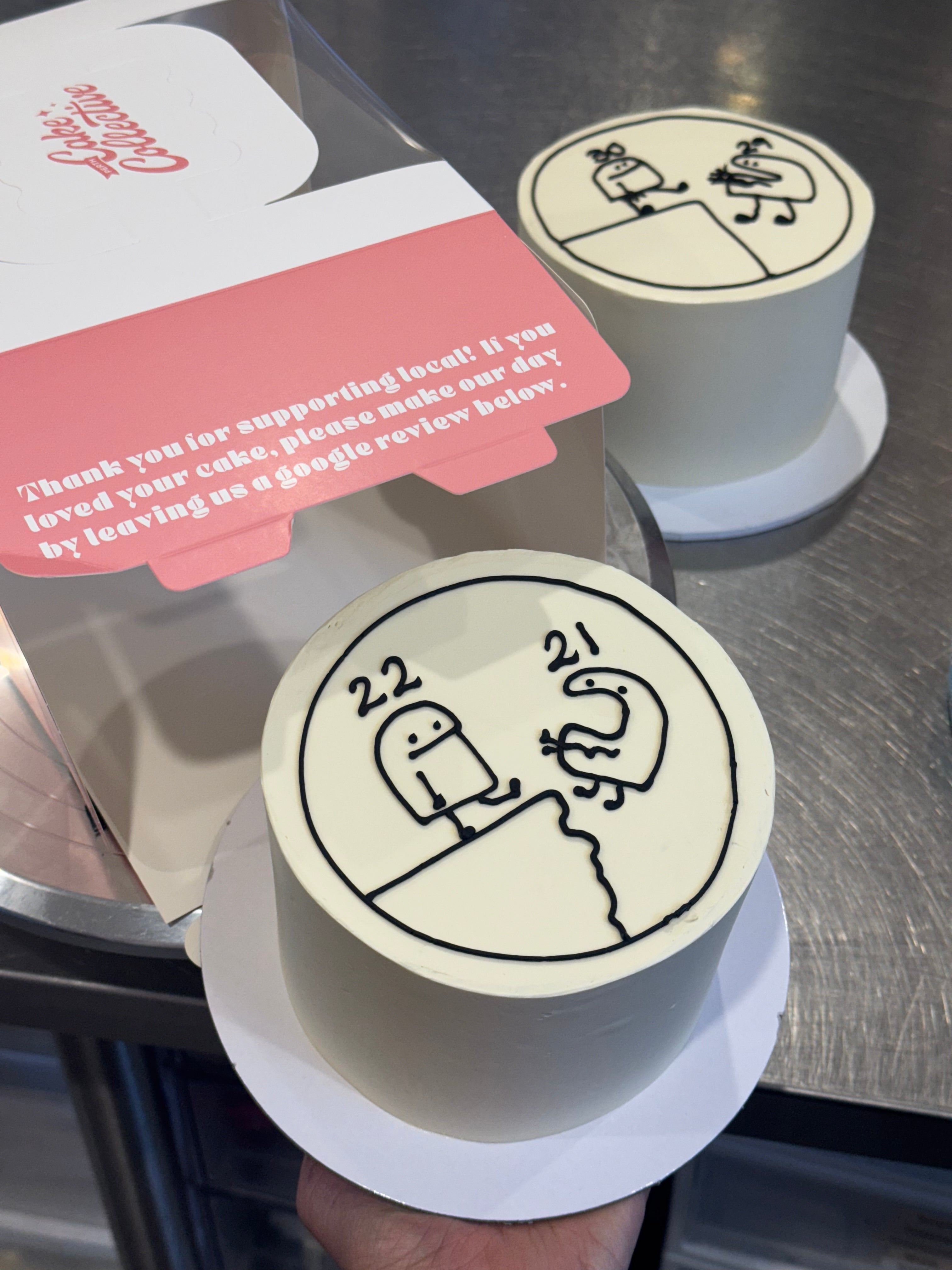 Piped Artwork Retro Cake - From $77