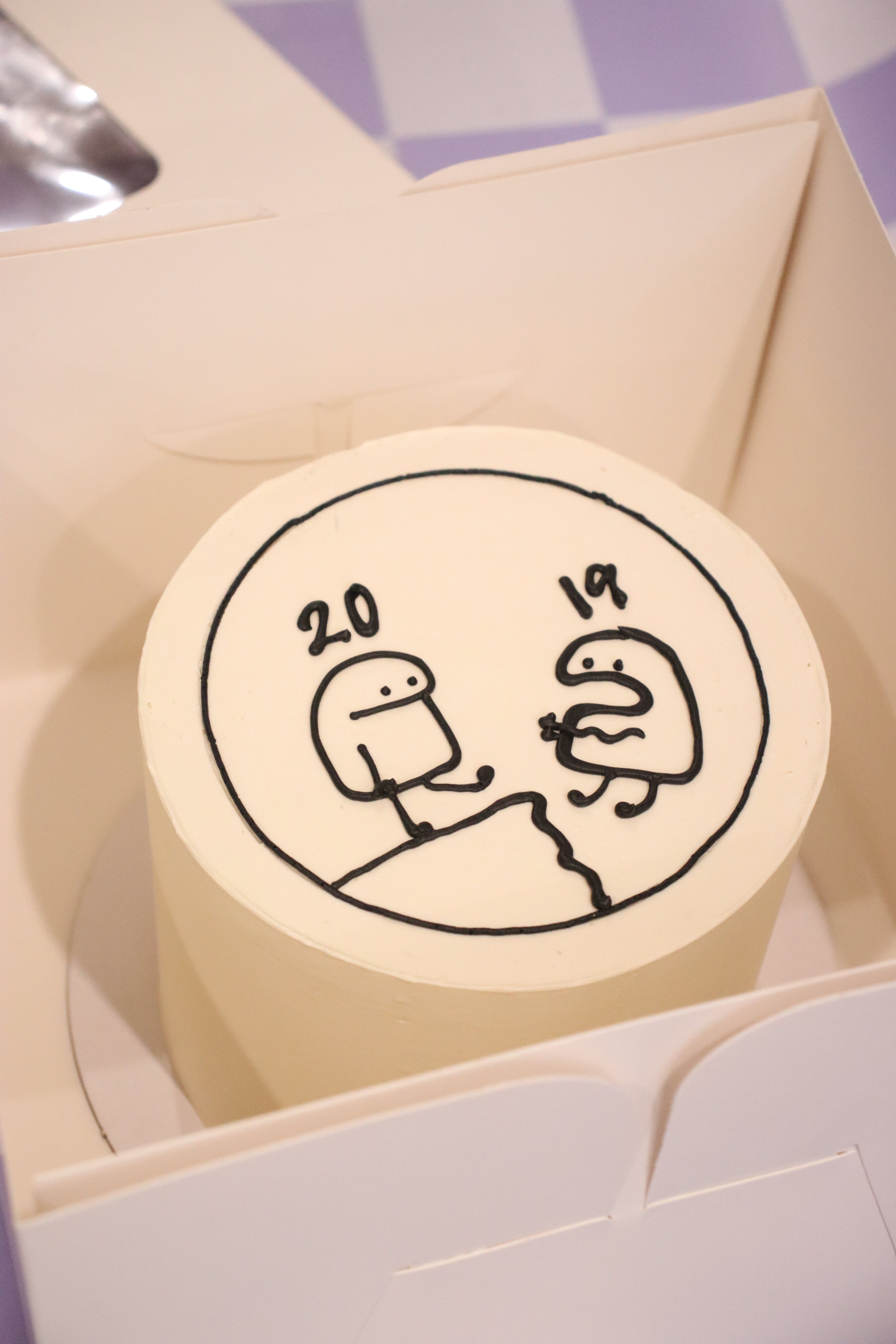 Piped Artwork Retro Cake - From $77