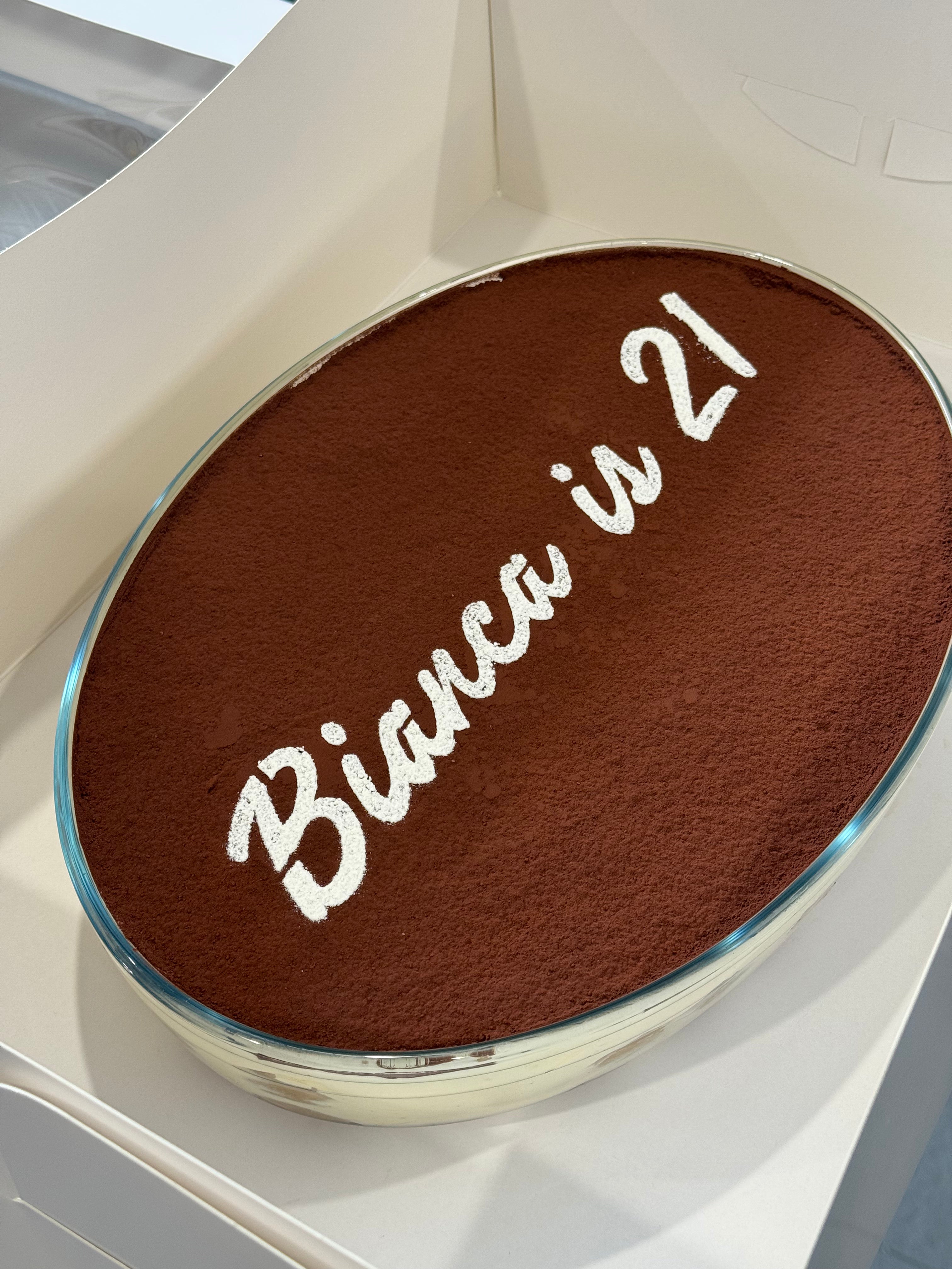 35cm Oval Tiramisu Glass Tray