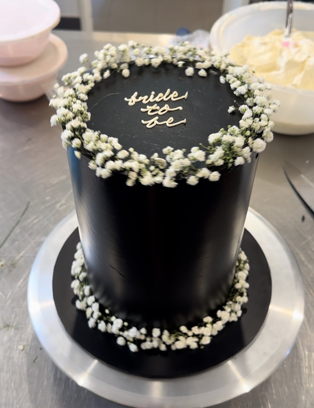 Babies Breath Flower Retro Cake - From $133