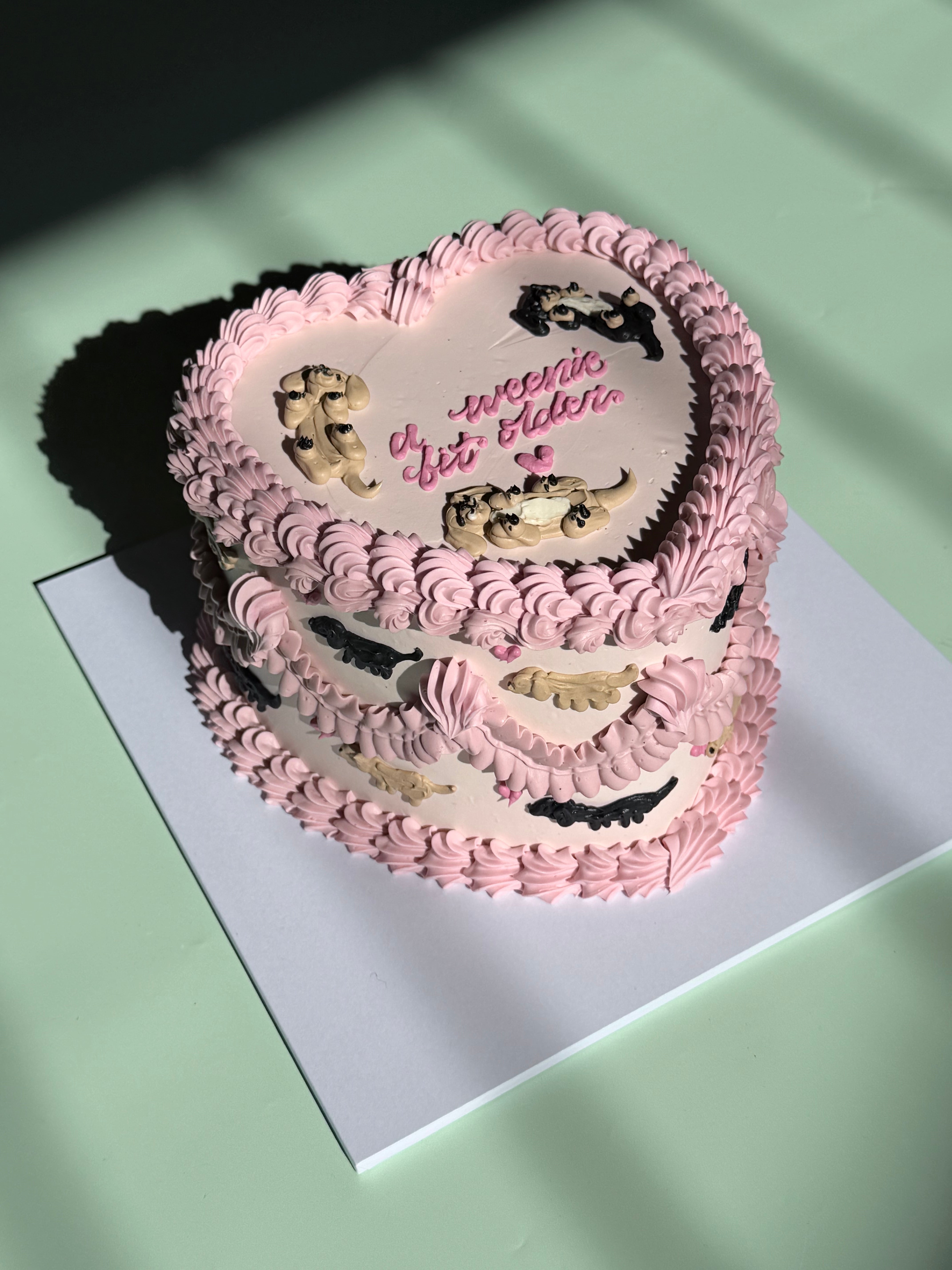 Piped Artwork Retro Cake - From $160