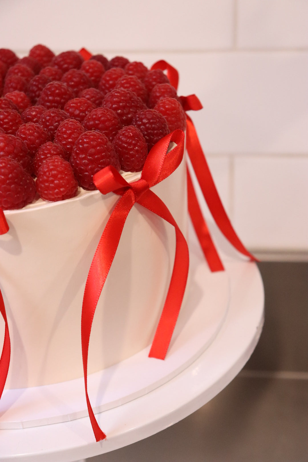 Fresh Raspberry Cake - From $80