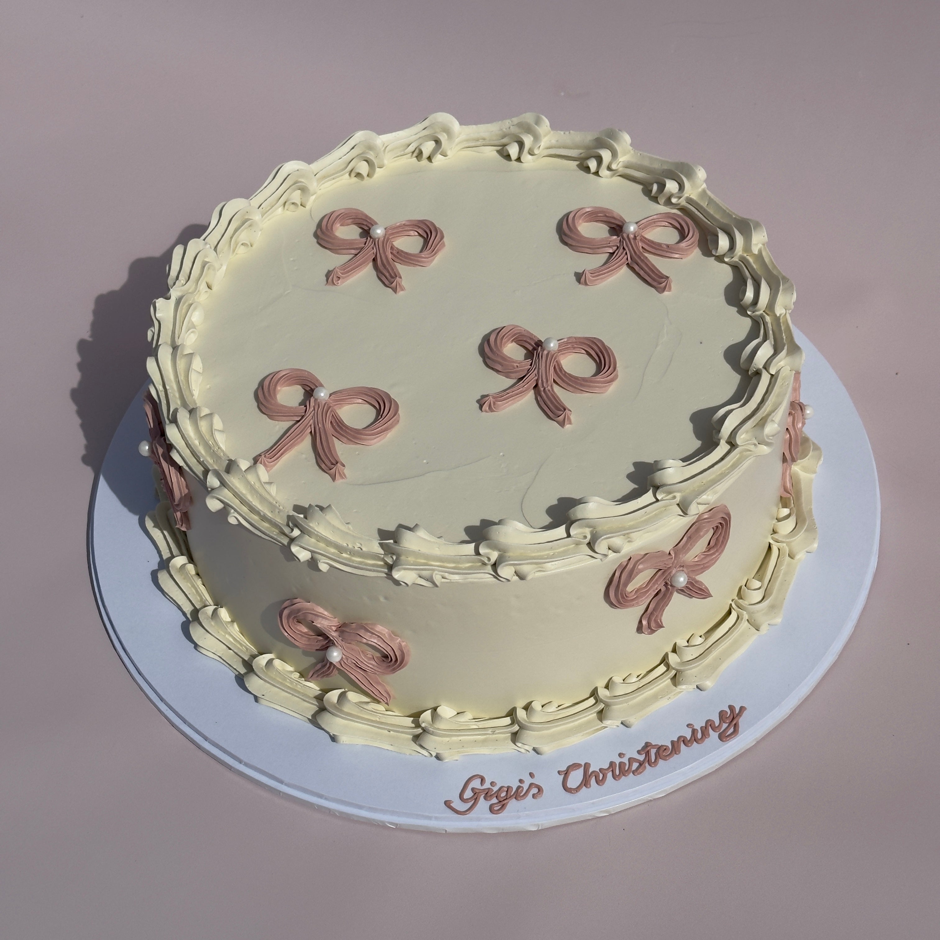 OTT Frilly Retro Text Cake - ROUND/LOVEHEART - From $185