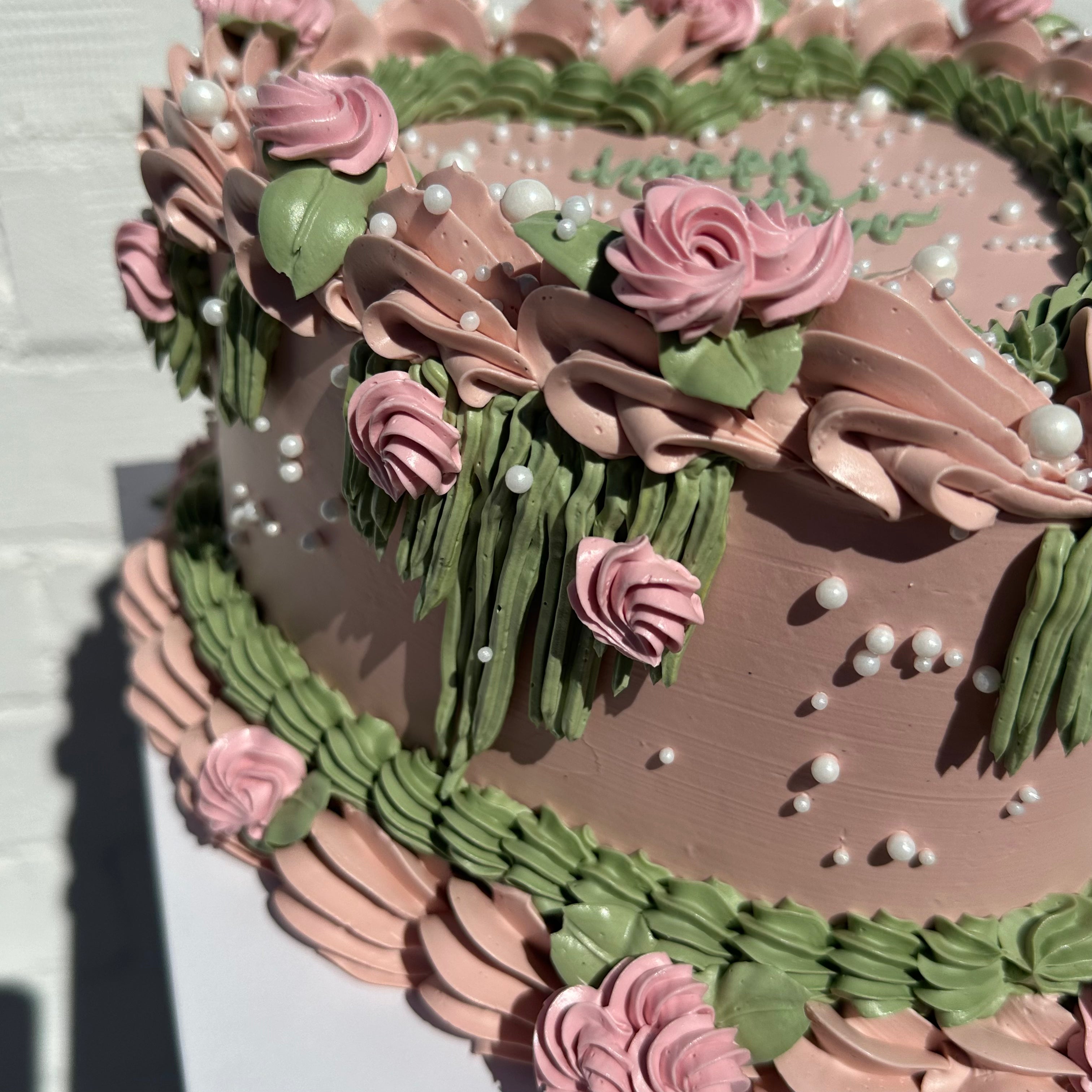OTT Frilly Retro Cake - From $270 (6+ rows of piping, multi-coloured)