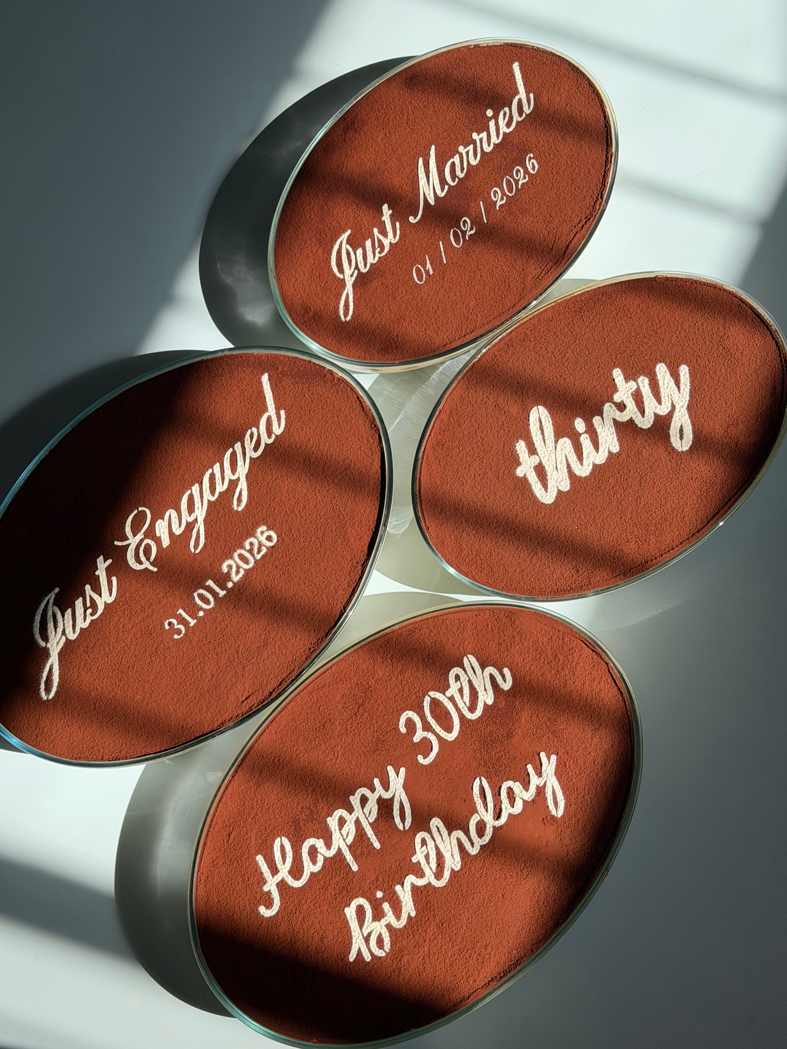 35cm Oval Tiramisu Glass Tray