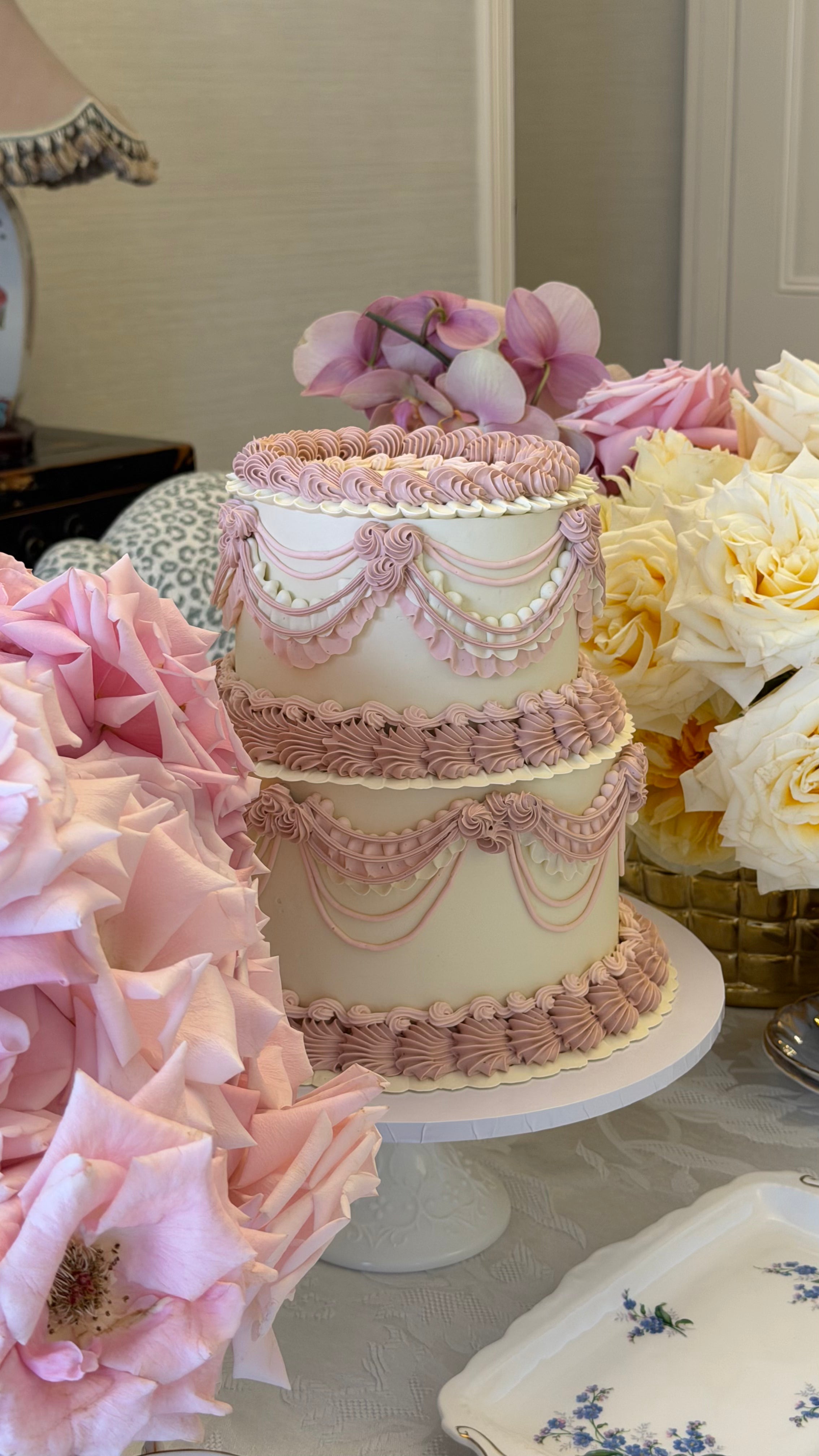 OTT Frilly Retro Cake - From $250 (6+ rows of piping, multi-coloured)