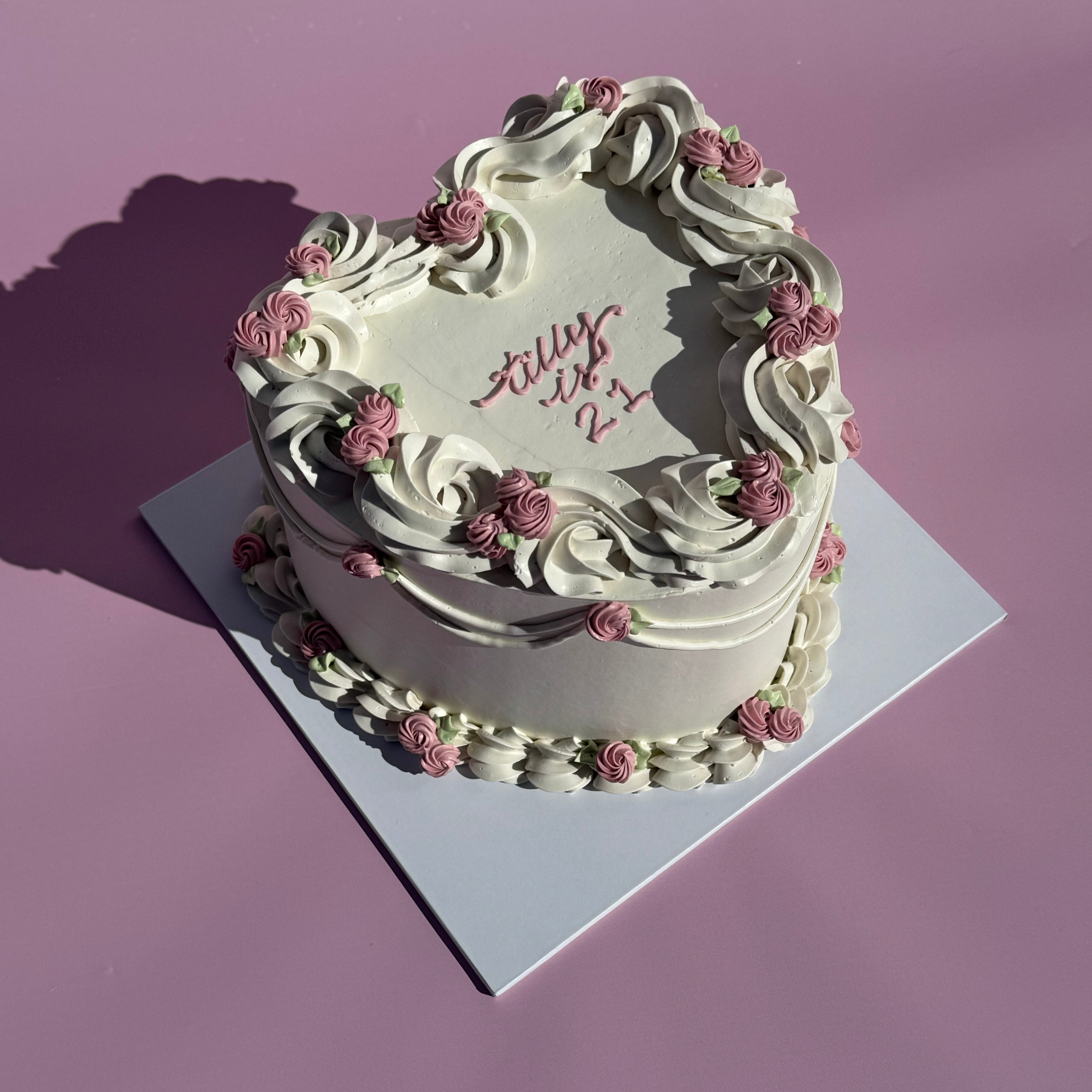 OTT Frilly Retro Cake - From $270 (6+ rows of piping, multi-coloured)