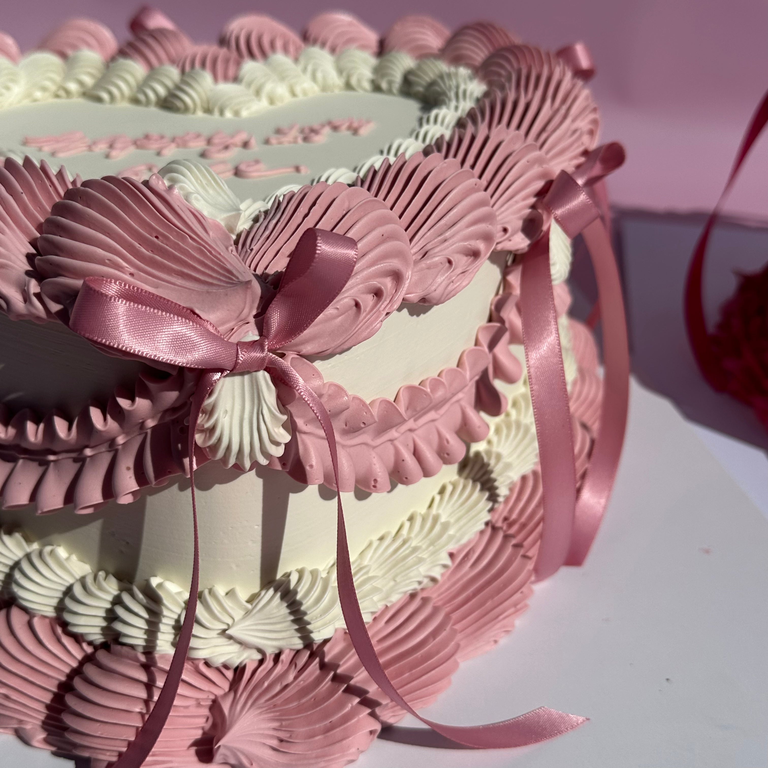 OTT Frilly Retro Cake - From $270 (6+ rows of piping, multi-coloured)