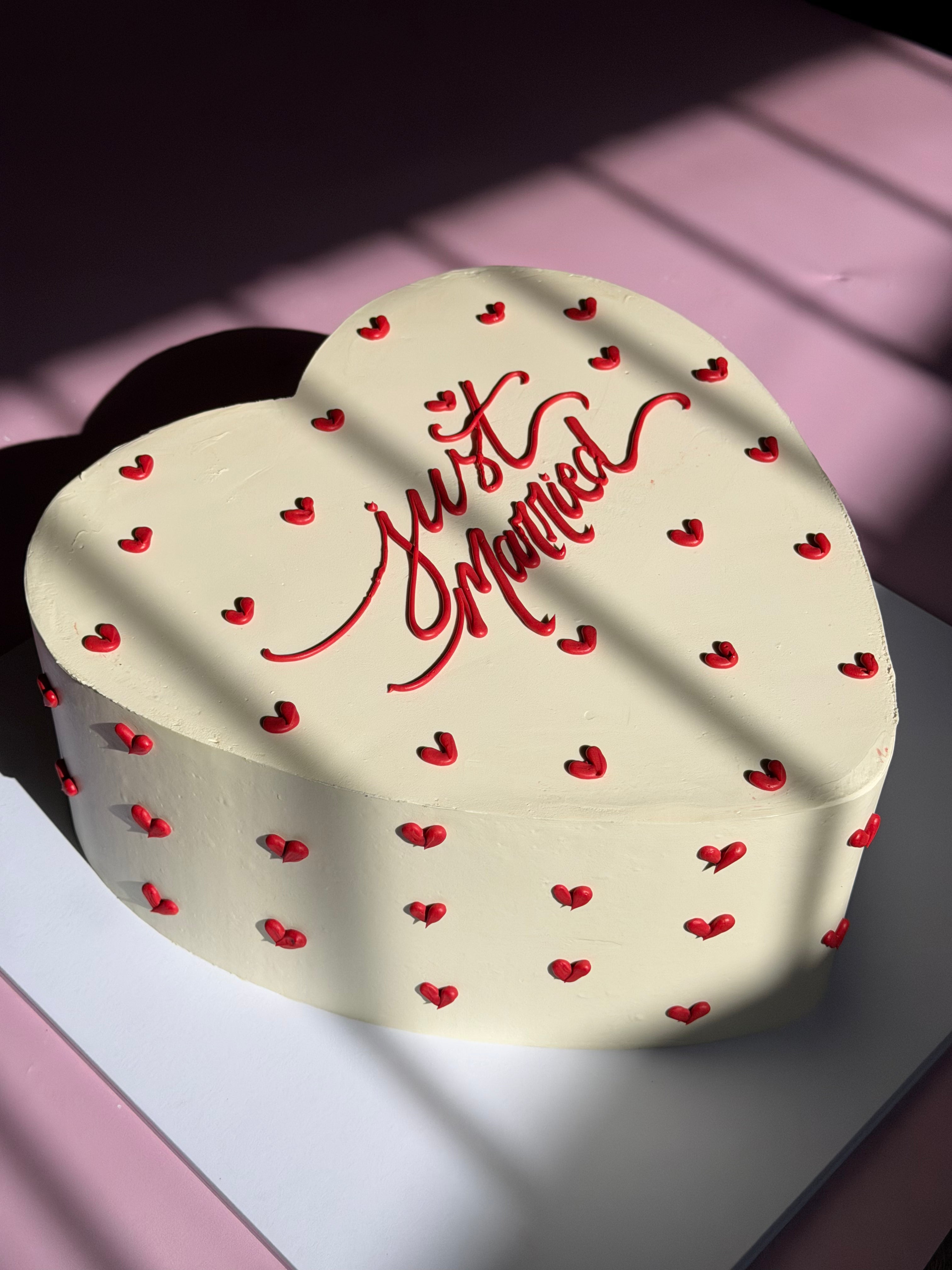 Hand-Piped Lovehearts Cake - From $105