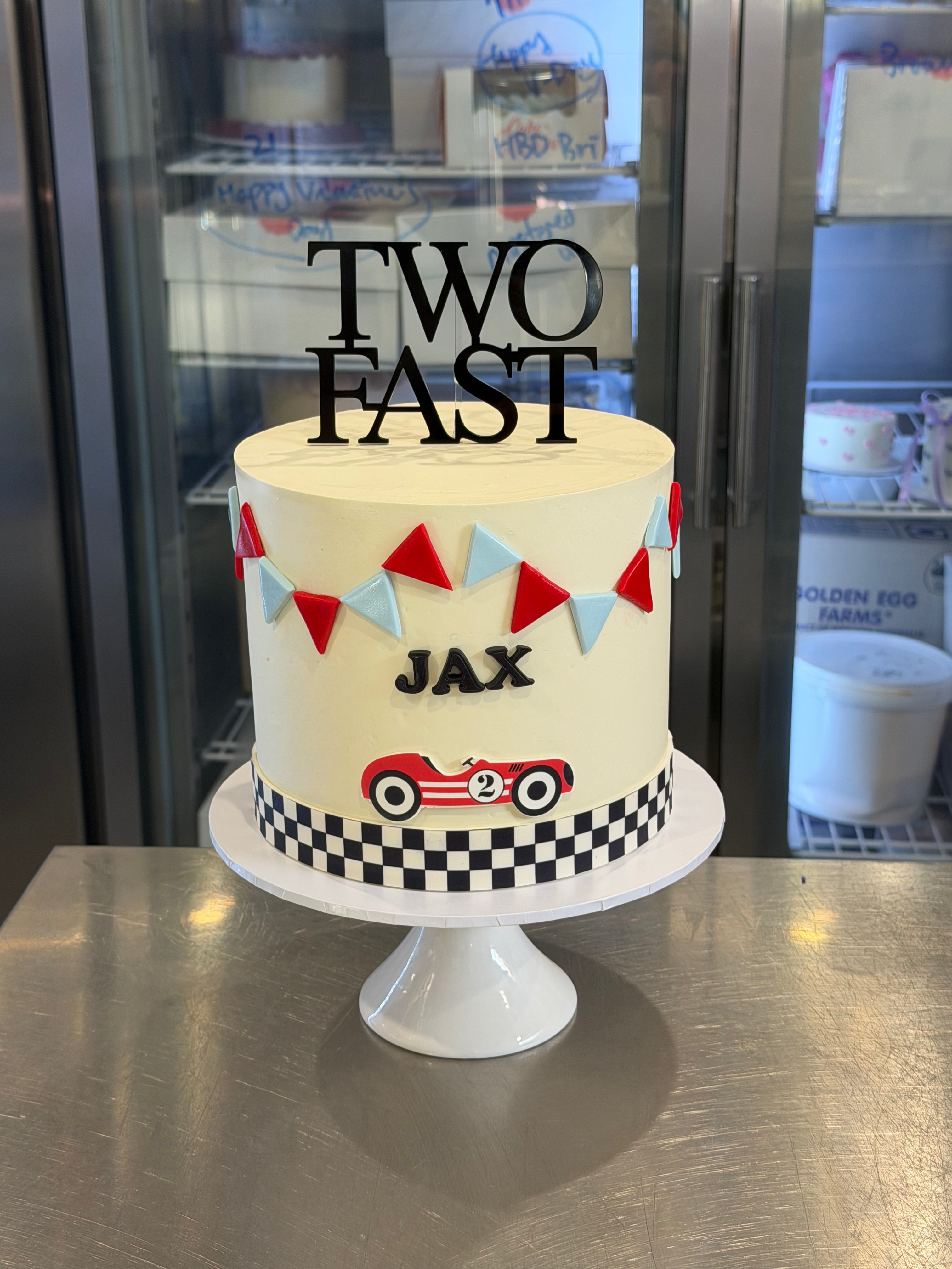 TWO Fast Race Car Cake - From $200