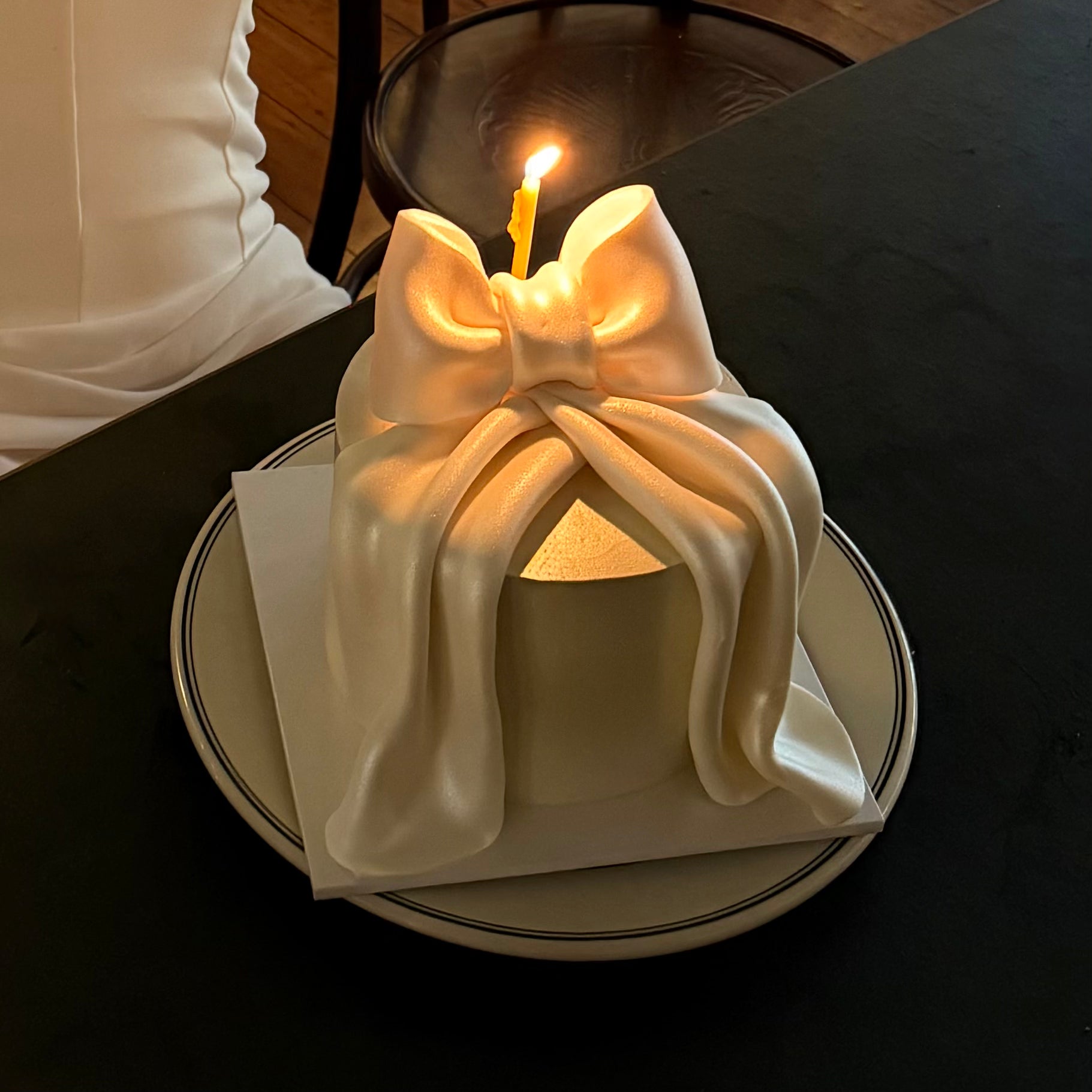 Shimmering Fondant Bow Cake - From $190