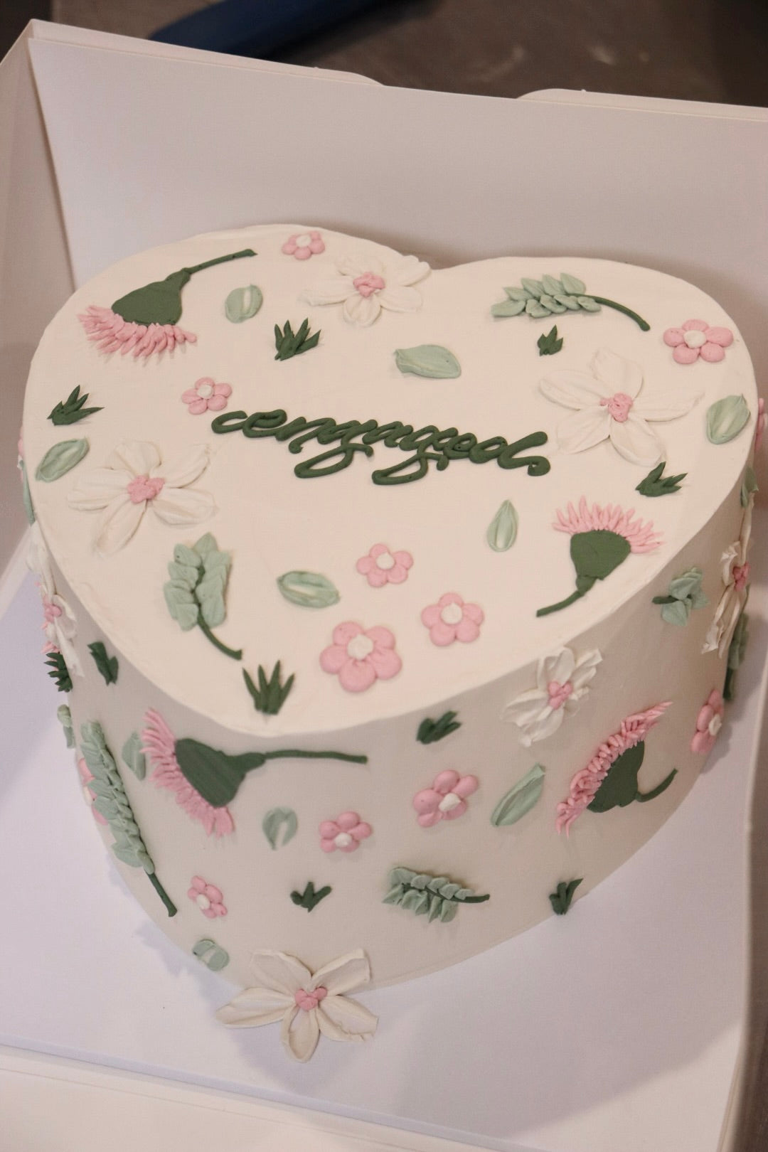 Hand-Piped Floral Cake - From $165