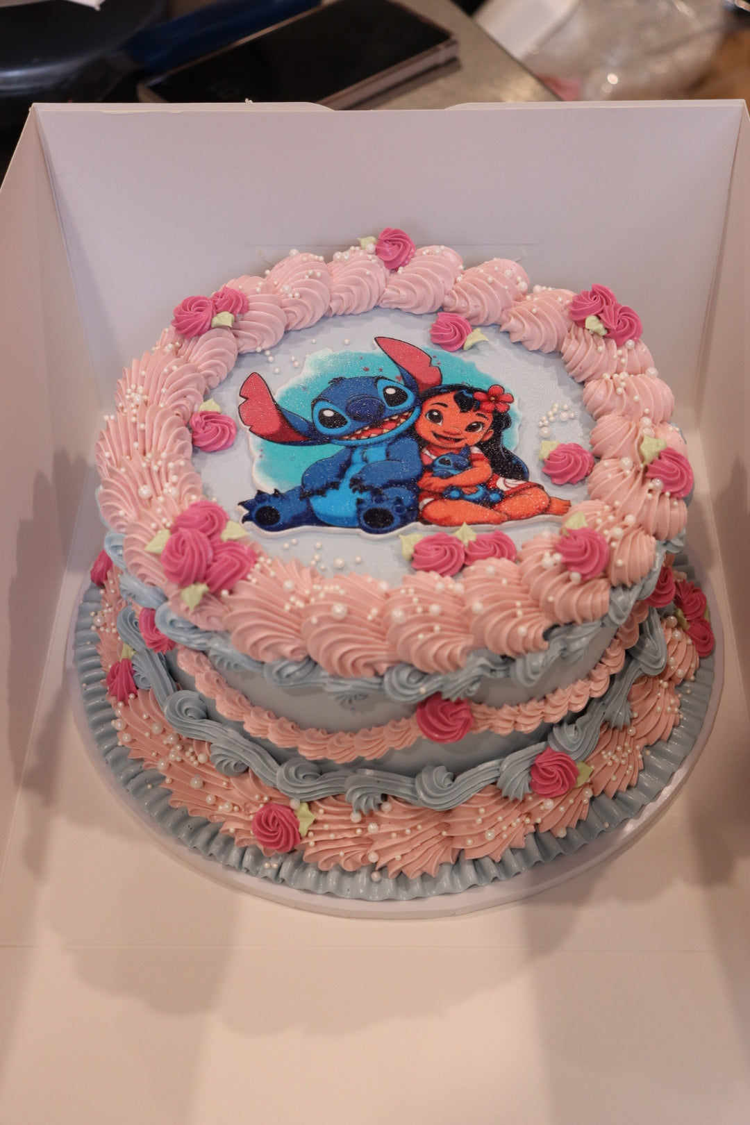 Retro Edible Image Cake - From $130