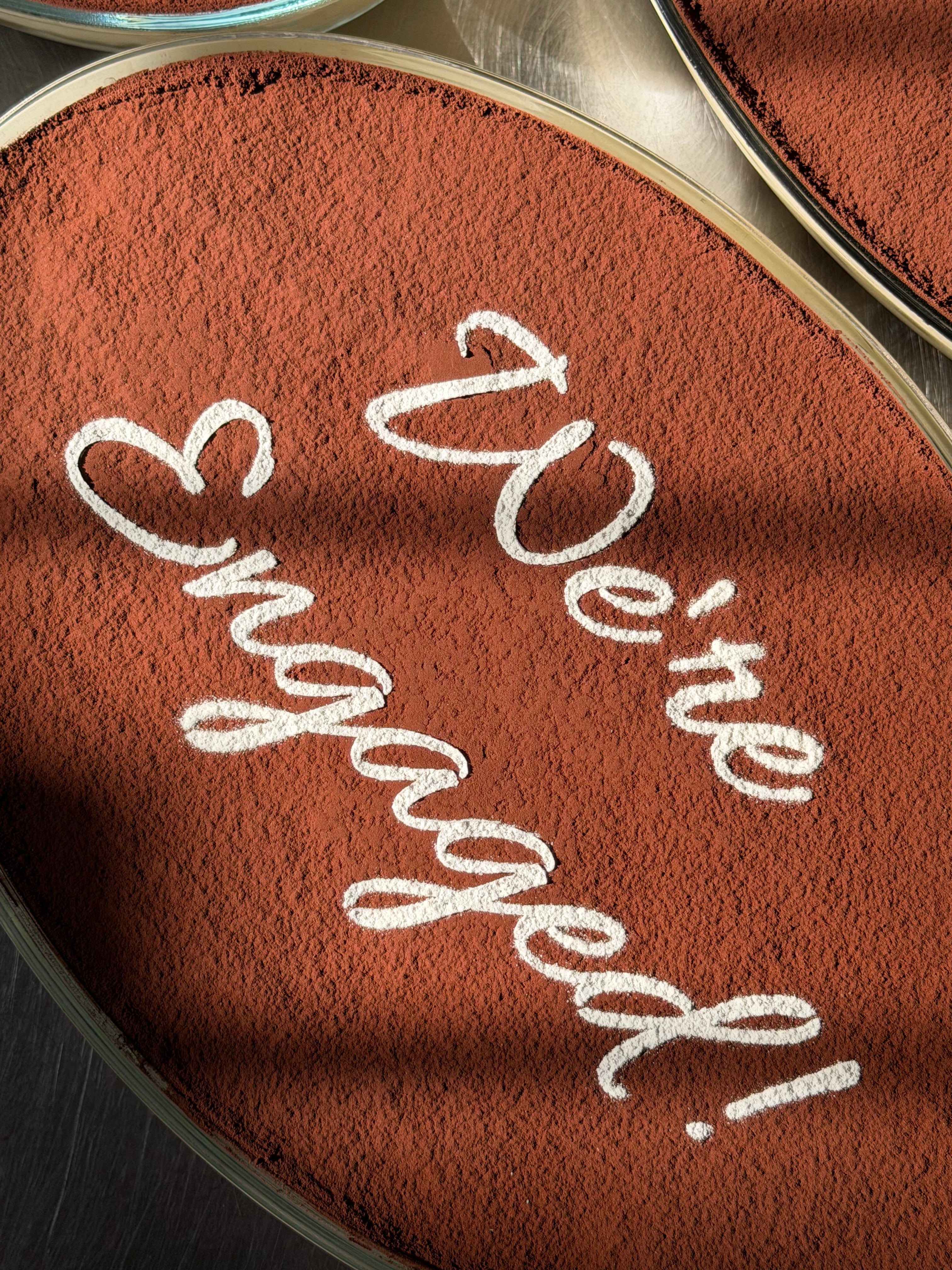 35cm Oval Tiramisu Glass Tray