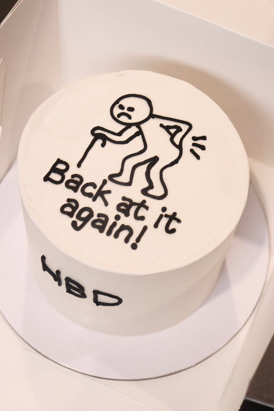 Piped Artwork Retro Cake - From $160