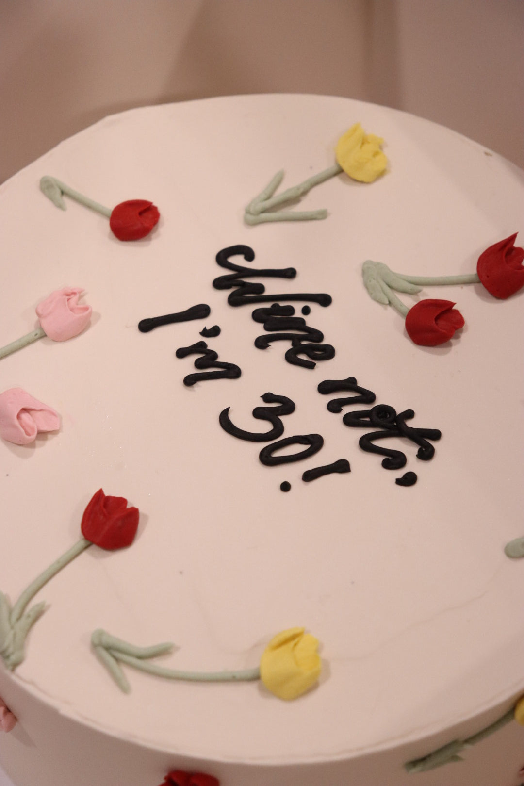 Hand-Piped Floral Cake - From $215