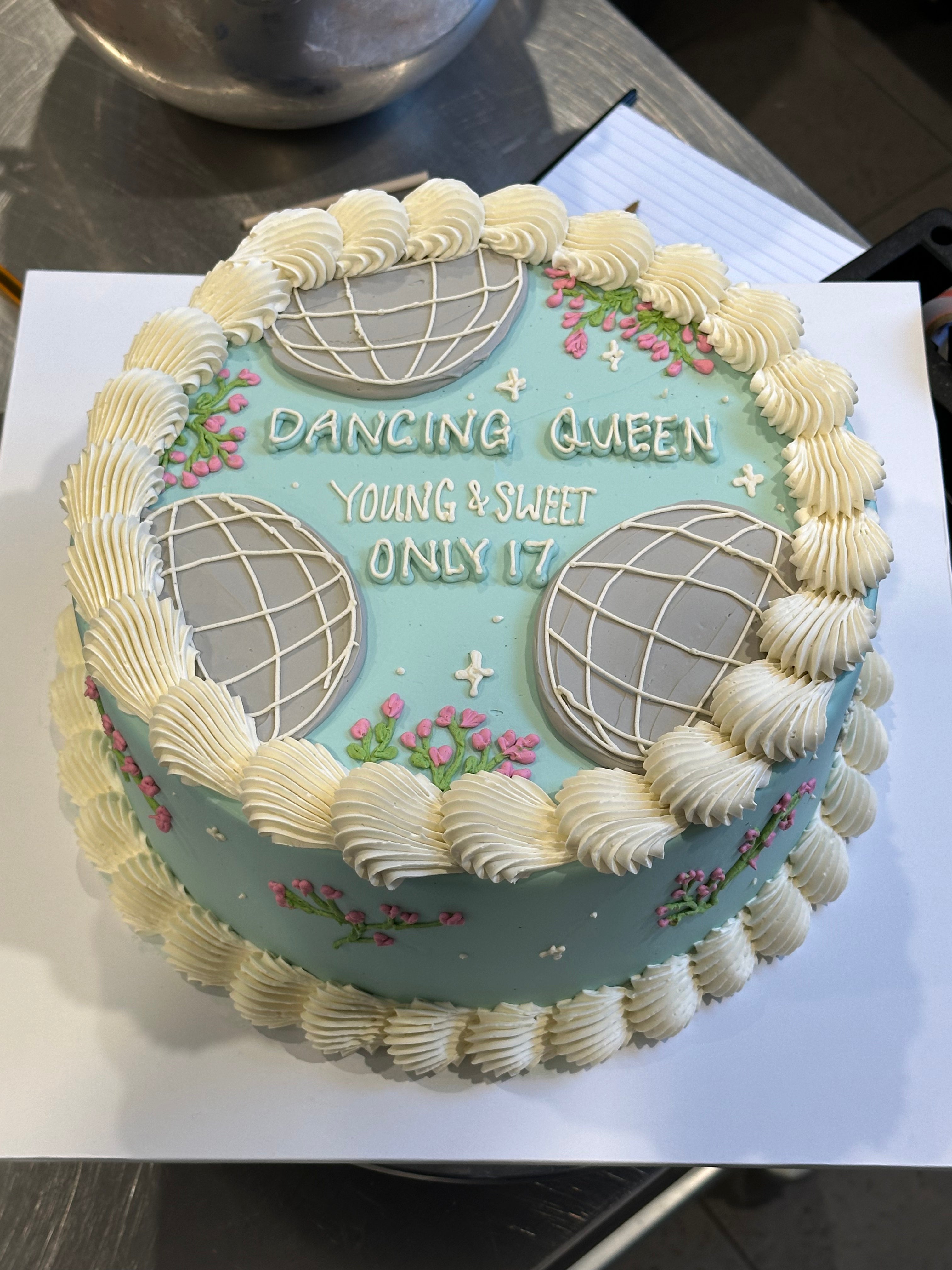 Piped Artwork Retro Cake - From $160