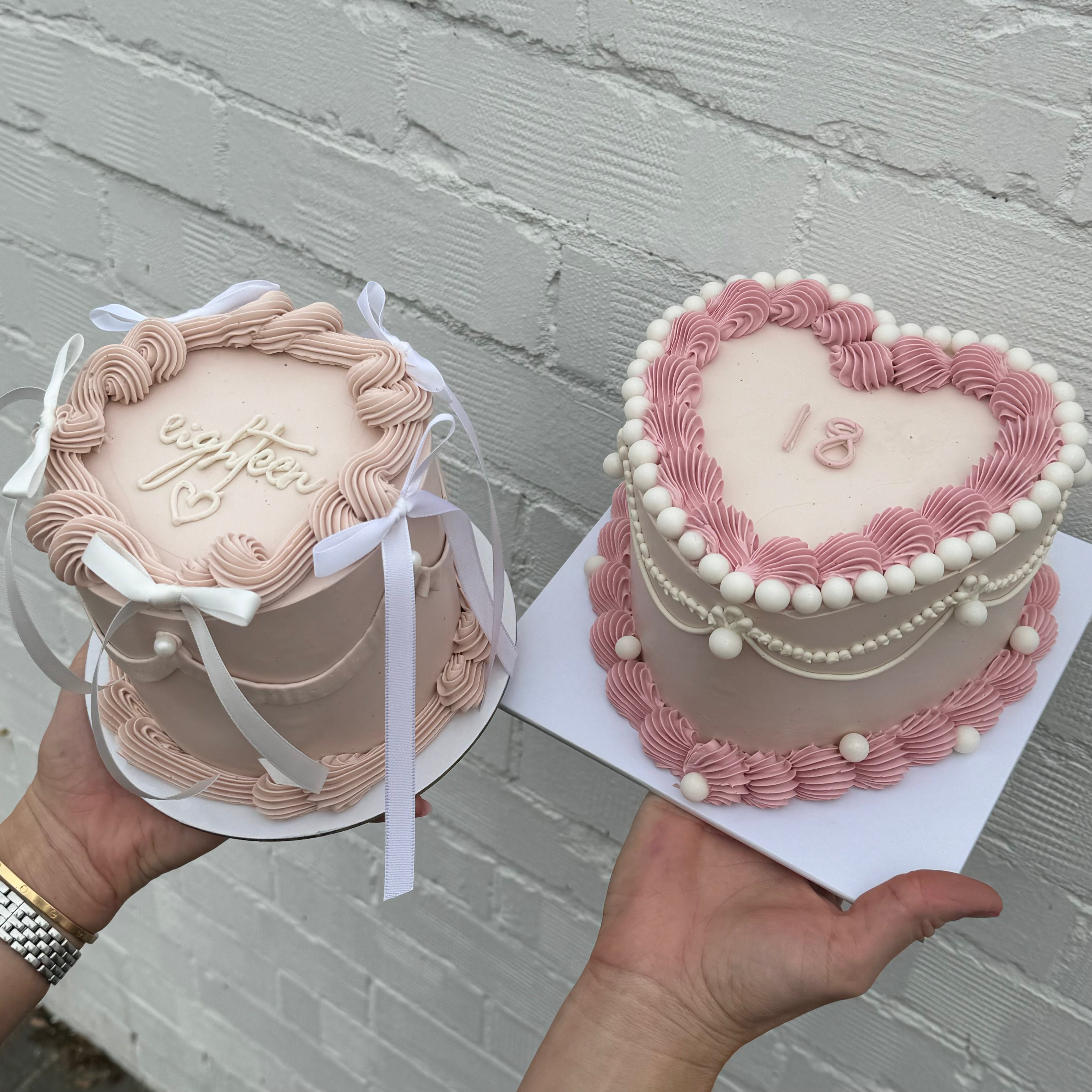 OTT Frilly Retro Cake - From $270 (6+ rows of piping, multi-coloured)