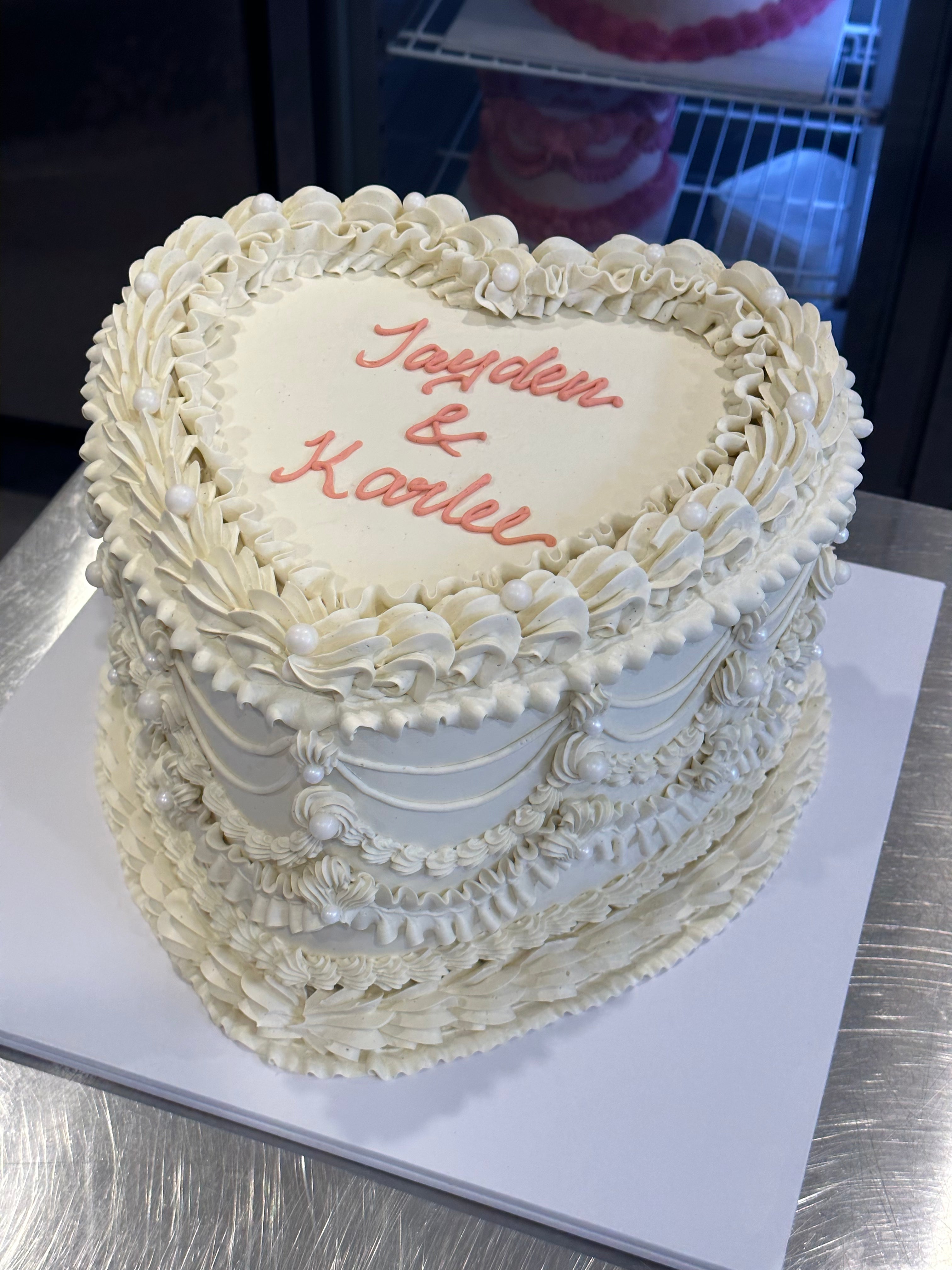 OTT Frilly Retro Cake - From $270 (6+ rows of piping, multi-coloured)