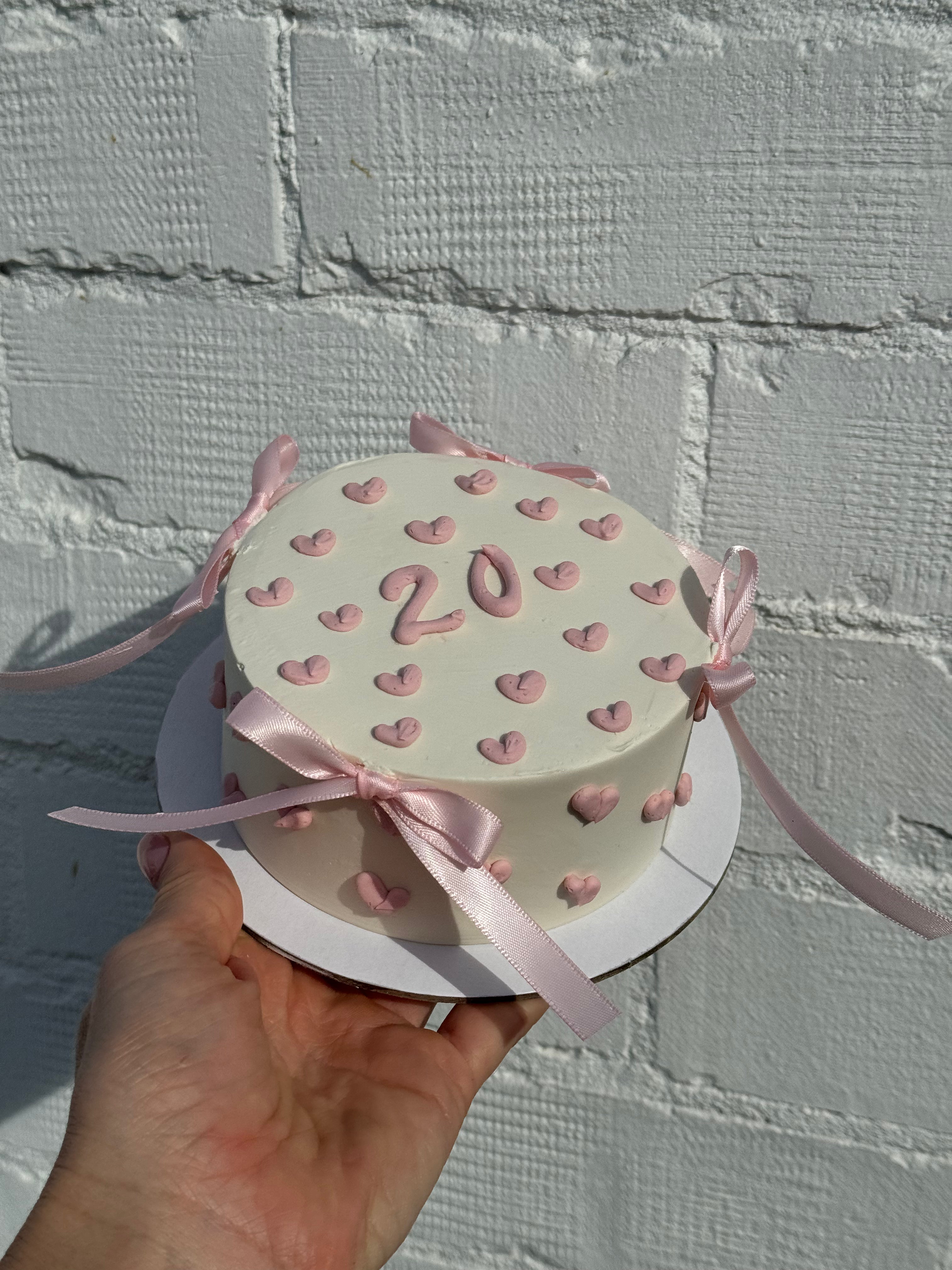 Birthday girl small cakes perth bow cake cute love heart