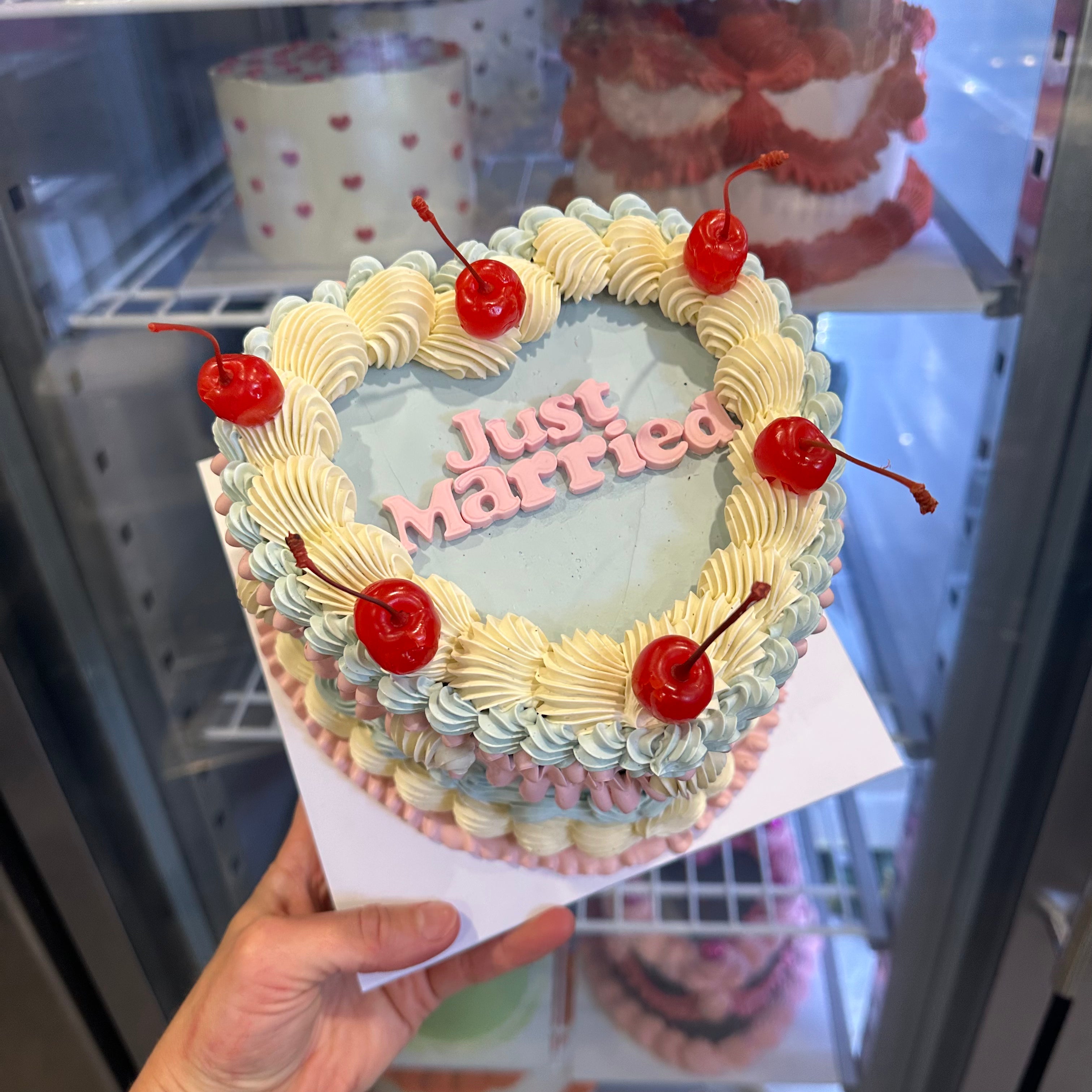OTT Frilly Retro Cake - From $270 (6+ rows of piping, multi-coloured)