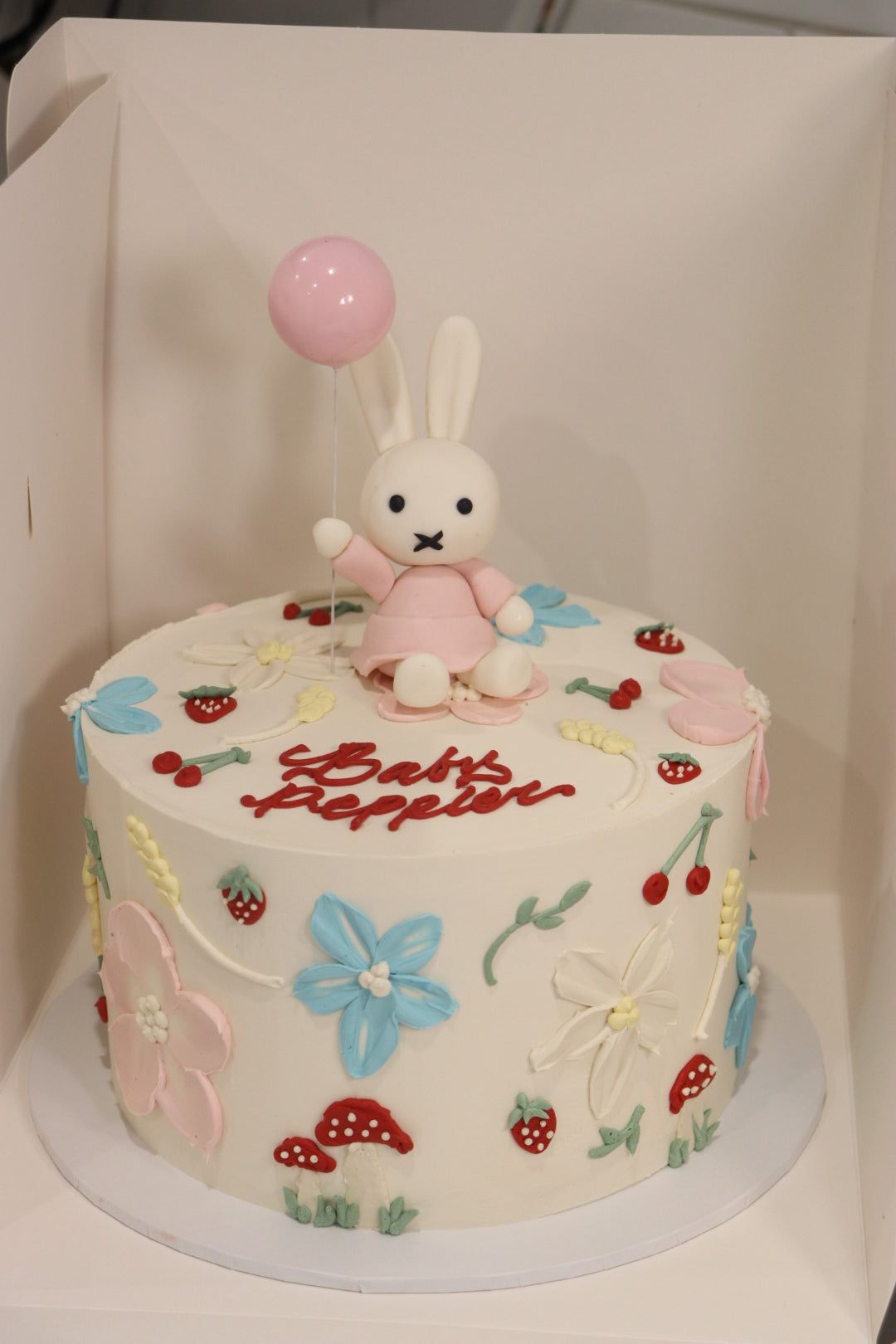 Hand-Piped Floral Cake - From $165