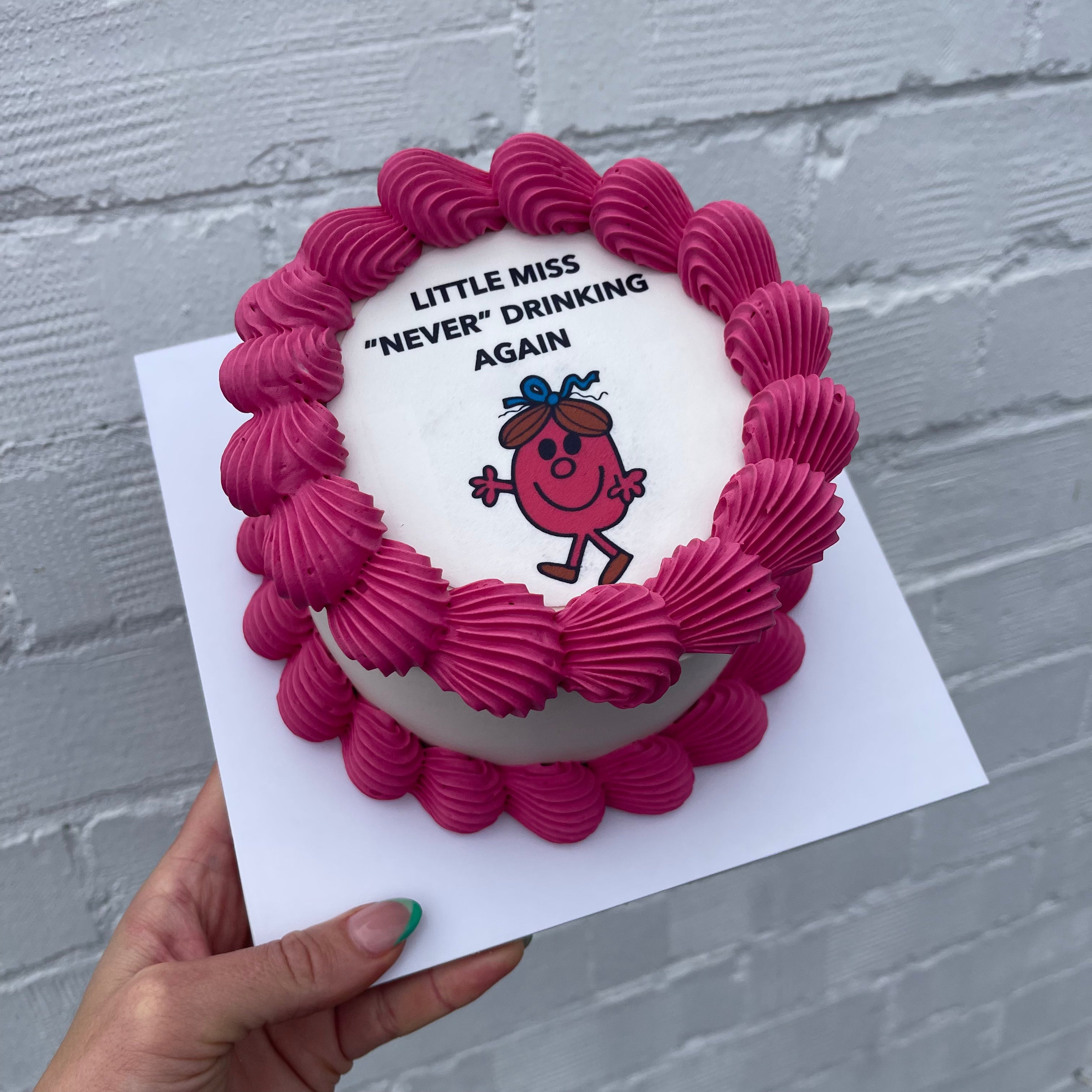Retro Edible Image Cake - From $130