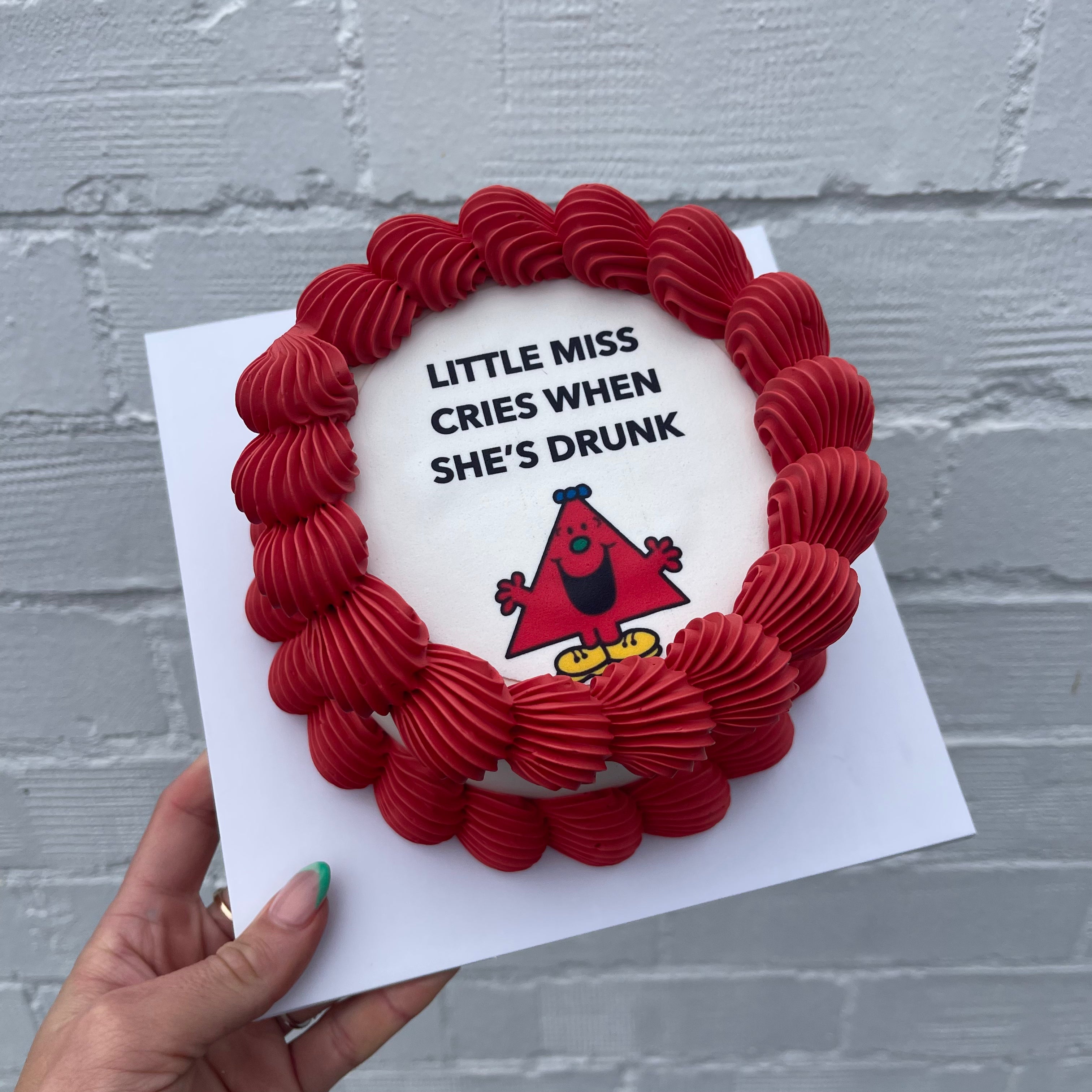 Retro Edible Image Cake - From $130