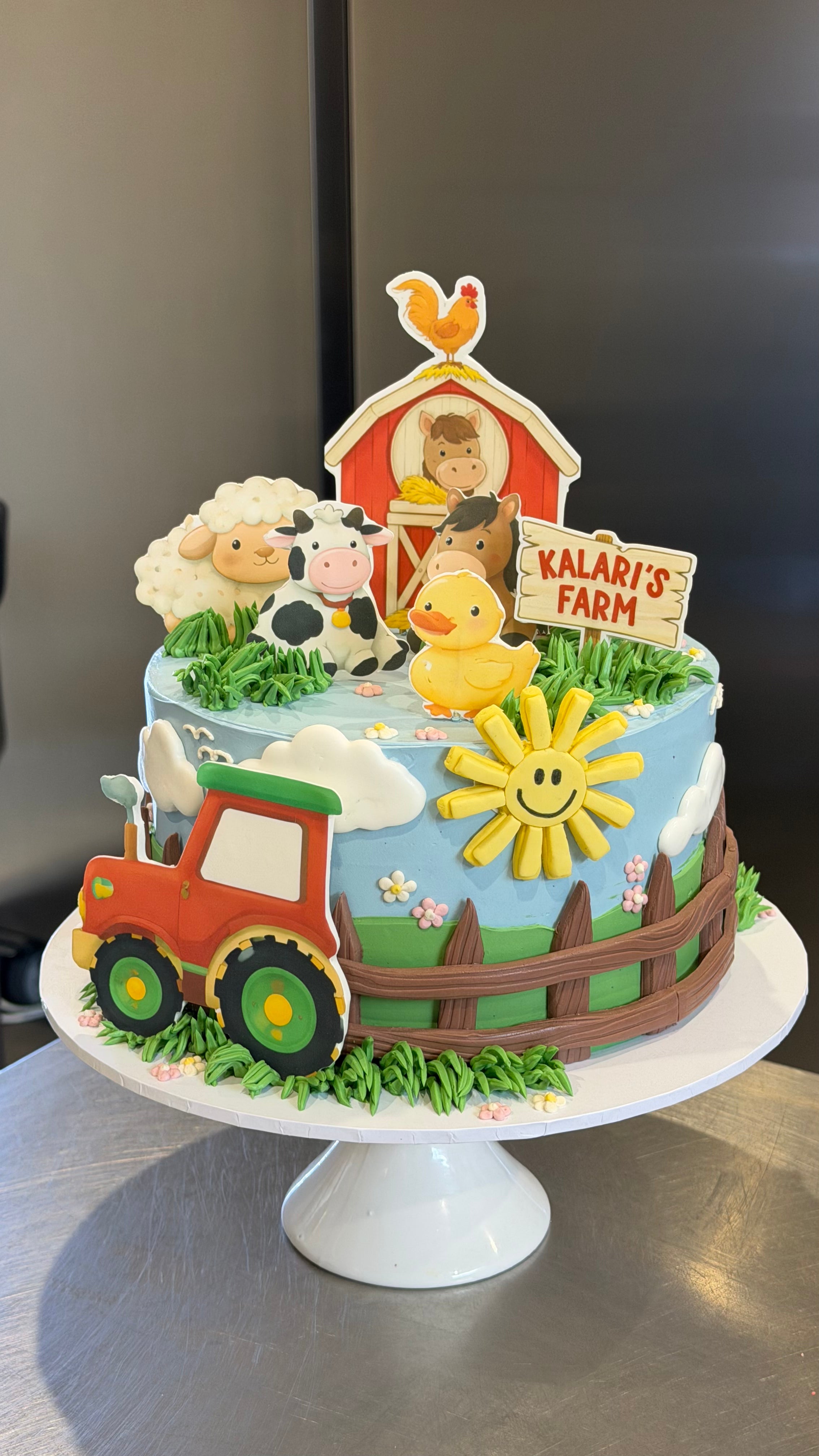 Farm Barn Animal Cake - From $185