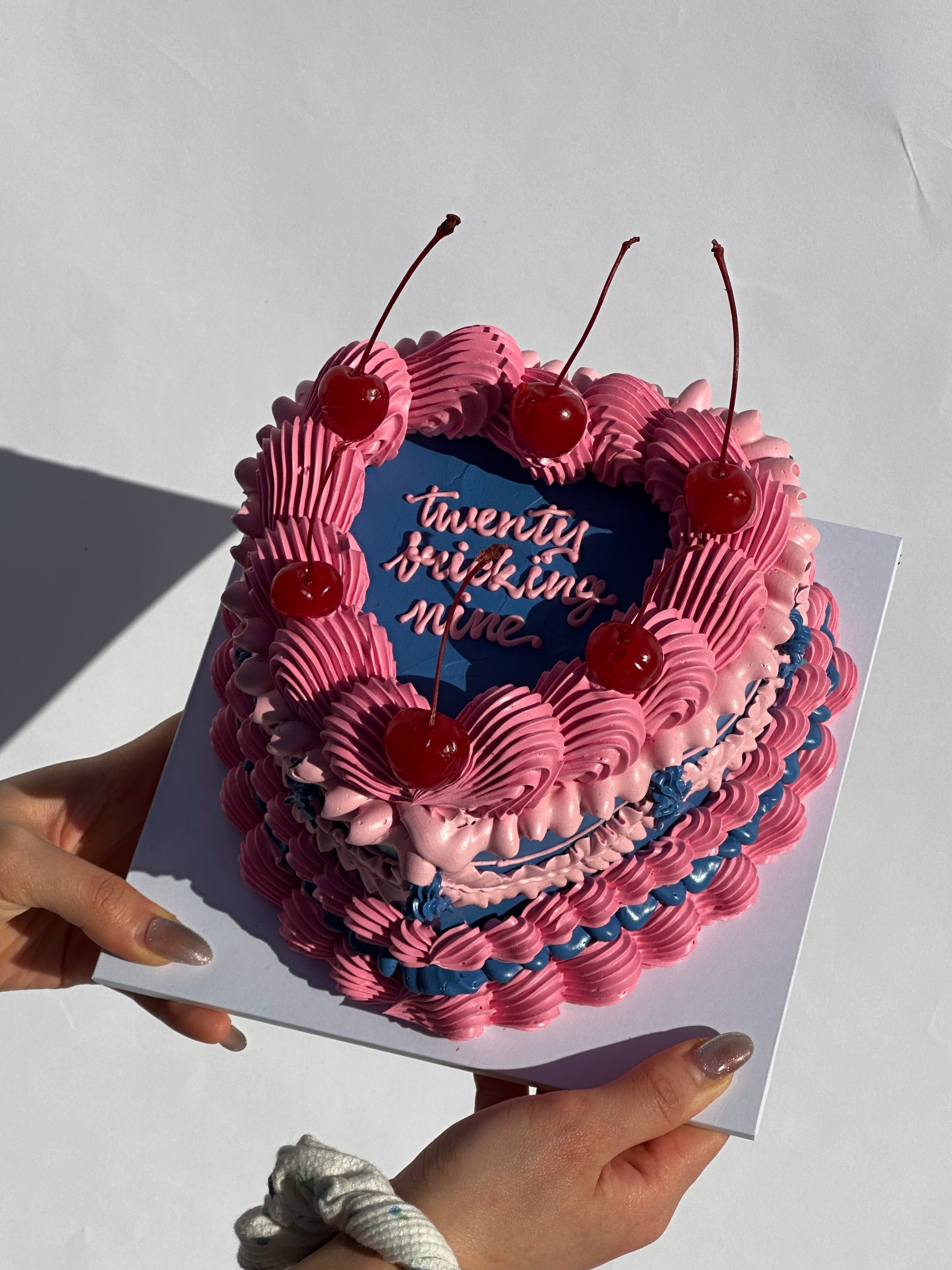 OTT Frilly Retro Cake - From $270 (6+ rows of piping, multi-coloured)