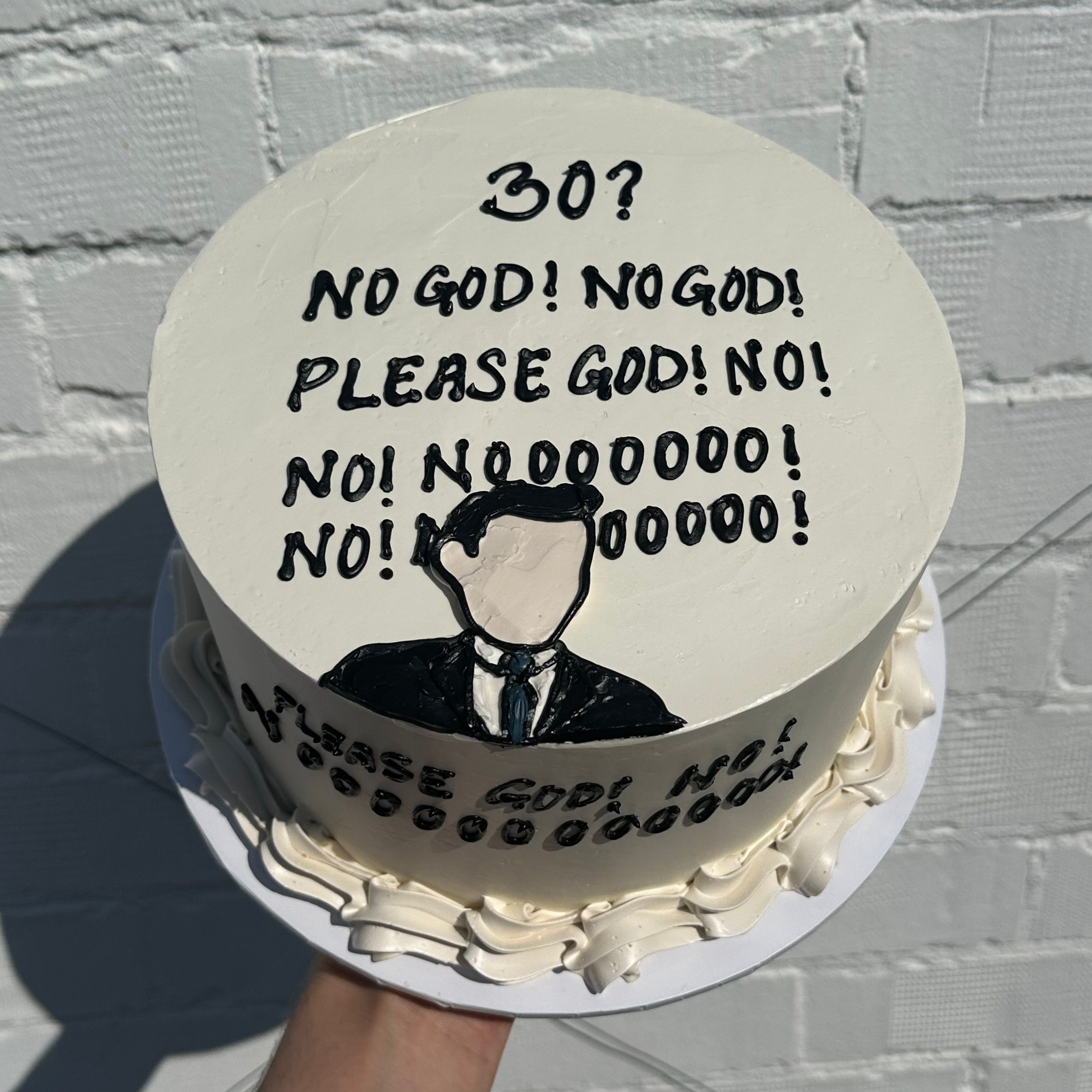Piped Artwork Retro Cake - From $160