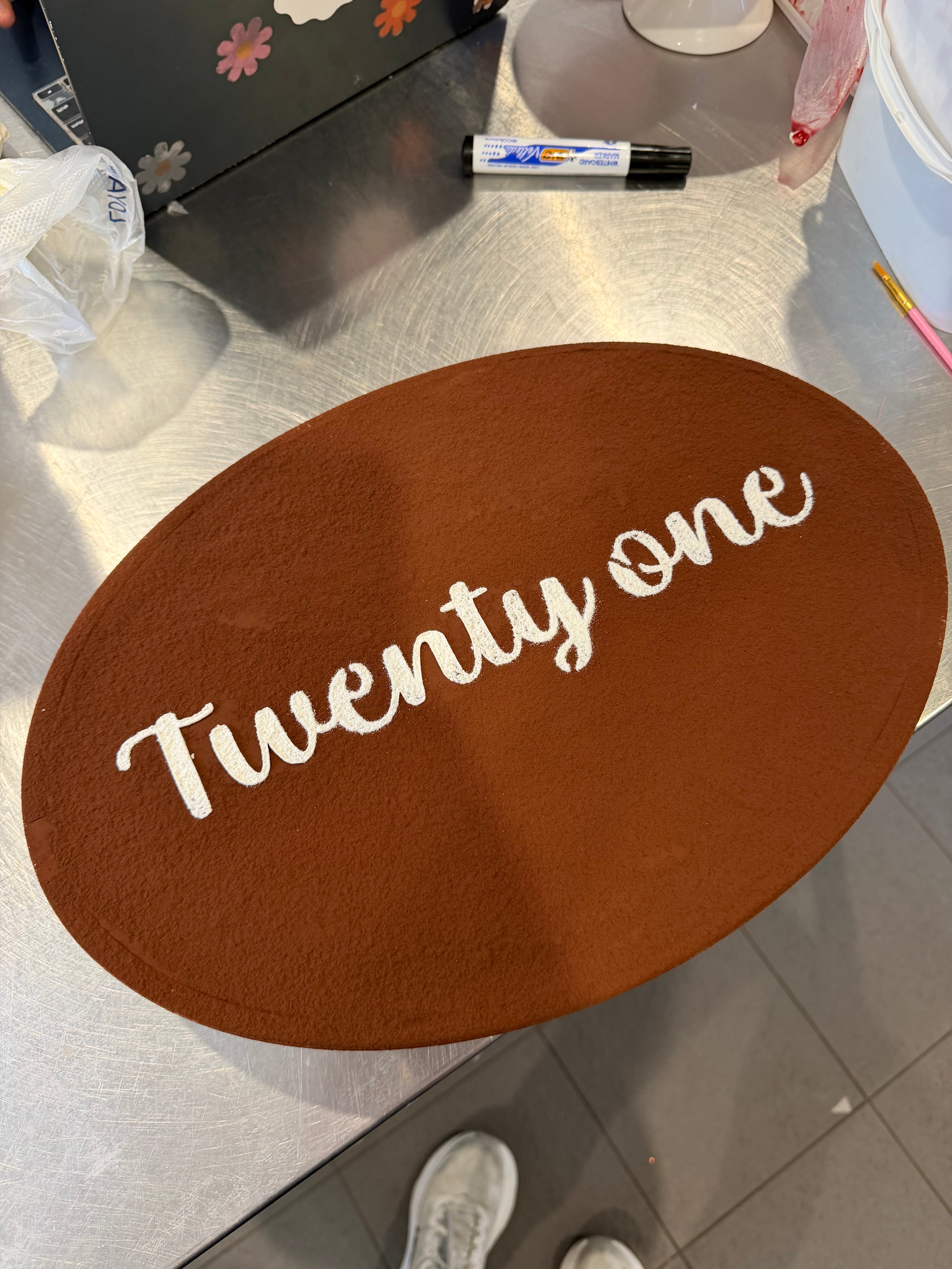 39cm Oval Tiramisu Glass Tray