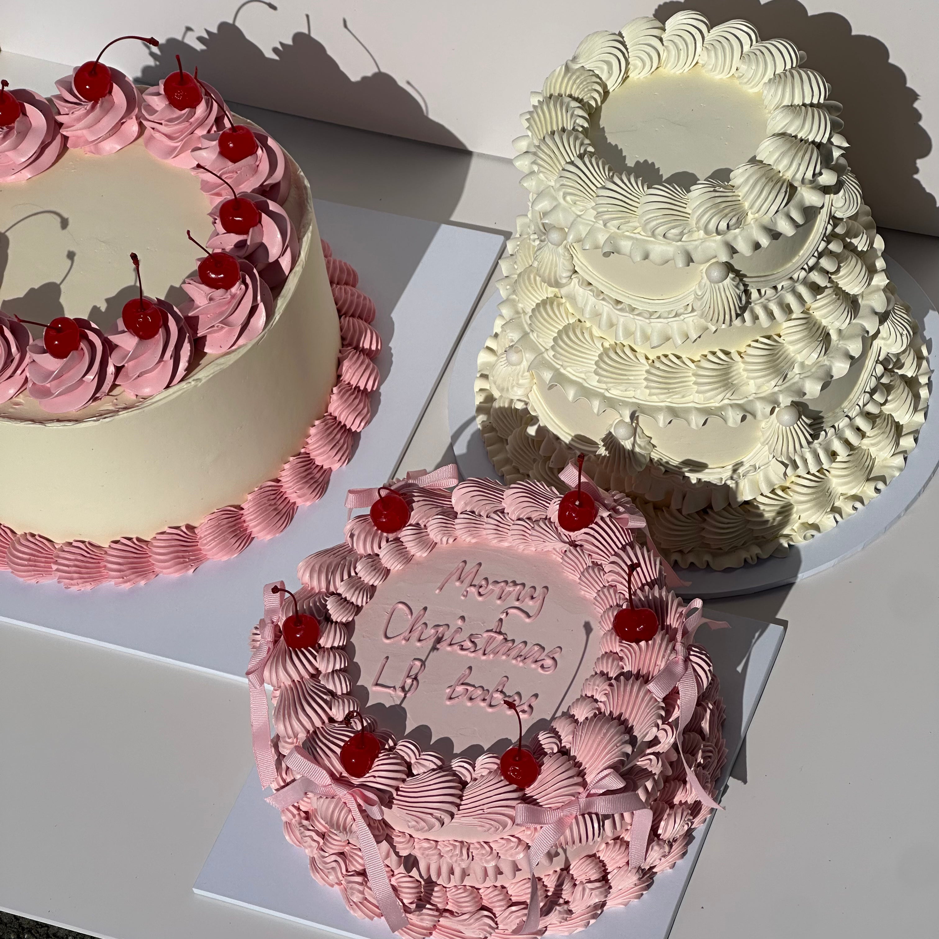 OTT Frilly Retro Cake - From $270 (6+ rows of piping, multi-coloured)
