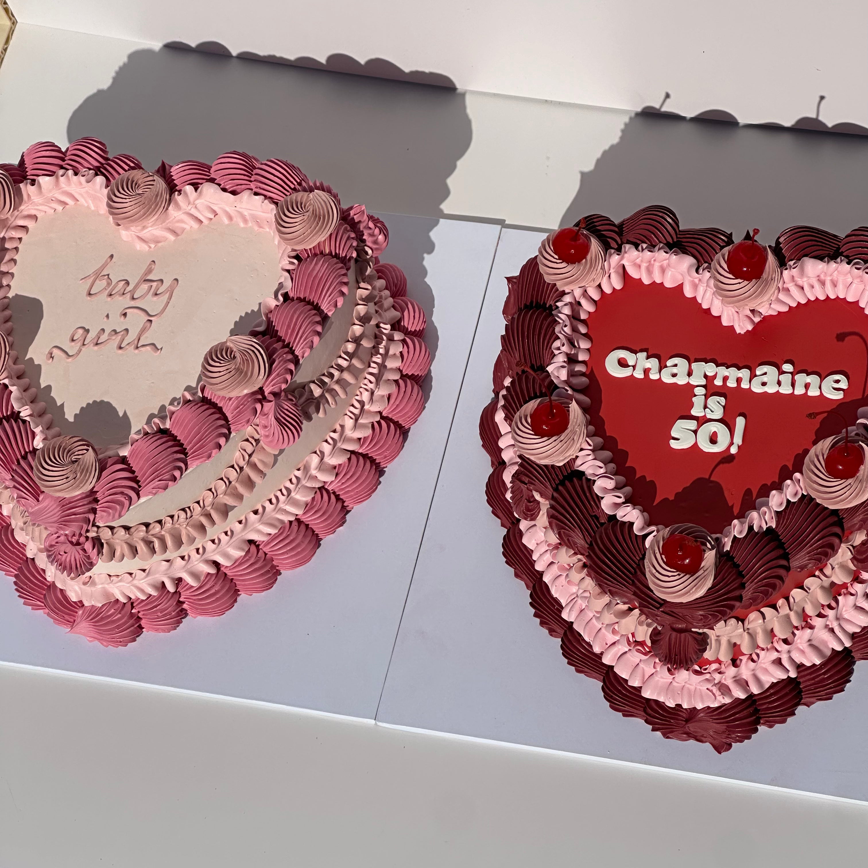 OTT Frilly Retro Cake - From $270 (6+ rows of piping, multi-coloured)
