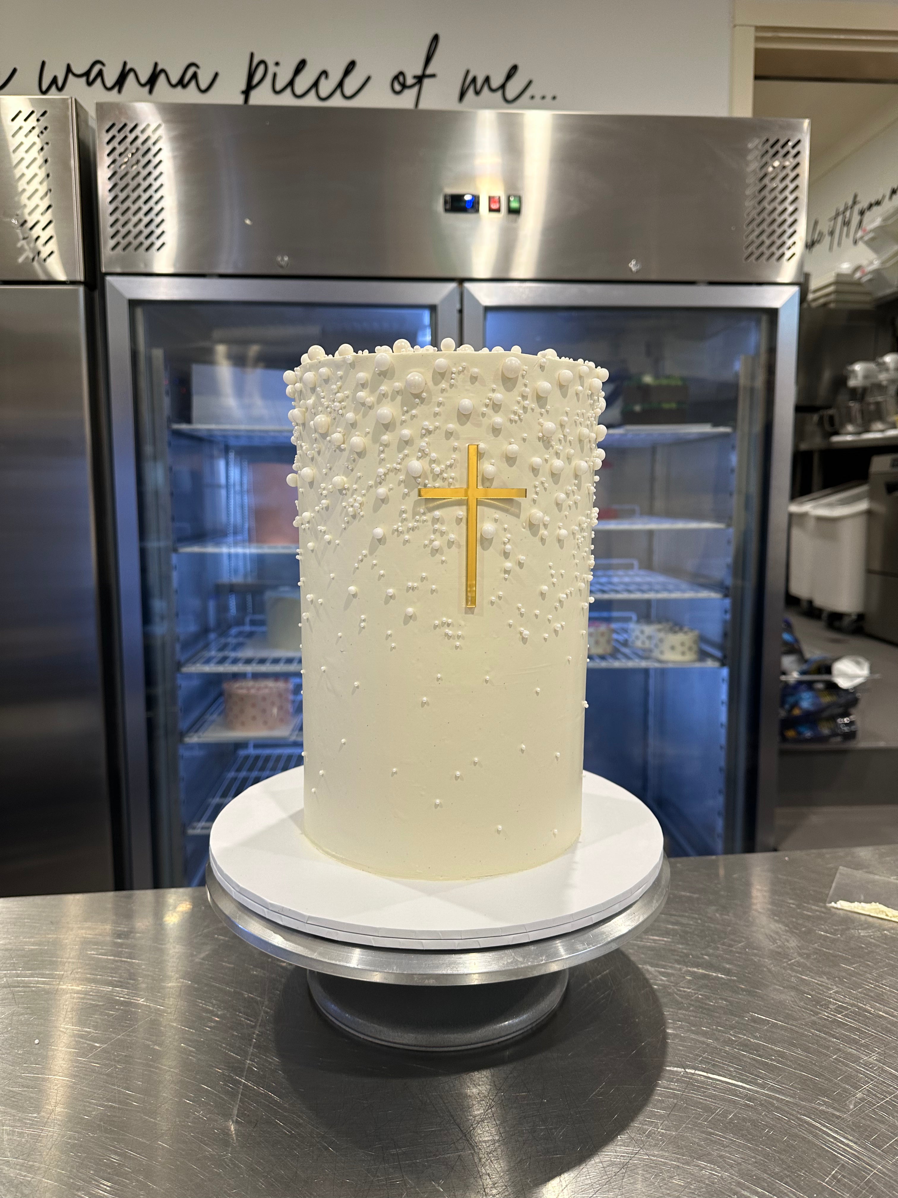 Baptism Pearl Cake - From $140