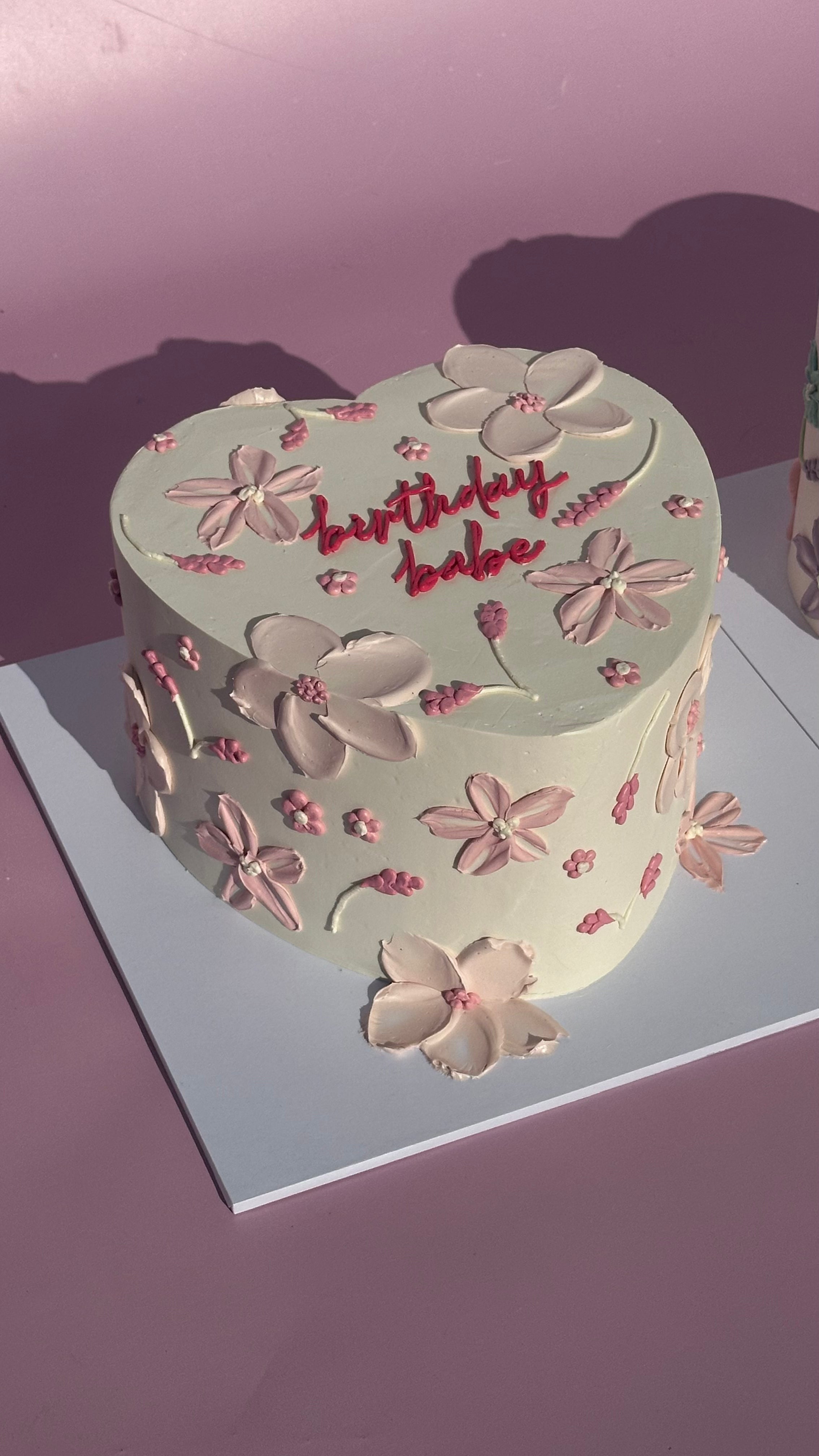 Hand-Piped Floral Cake - From $165