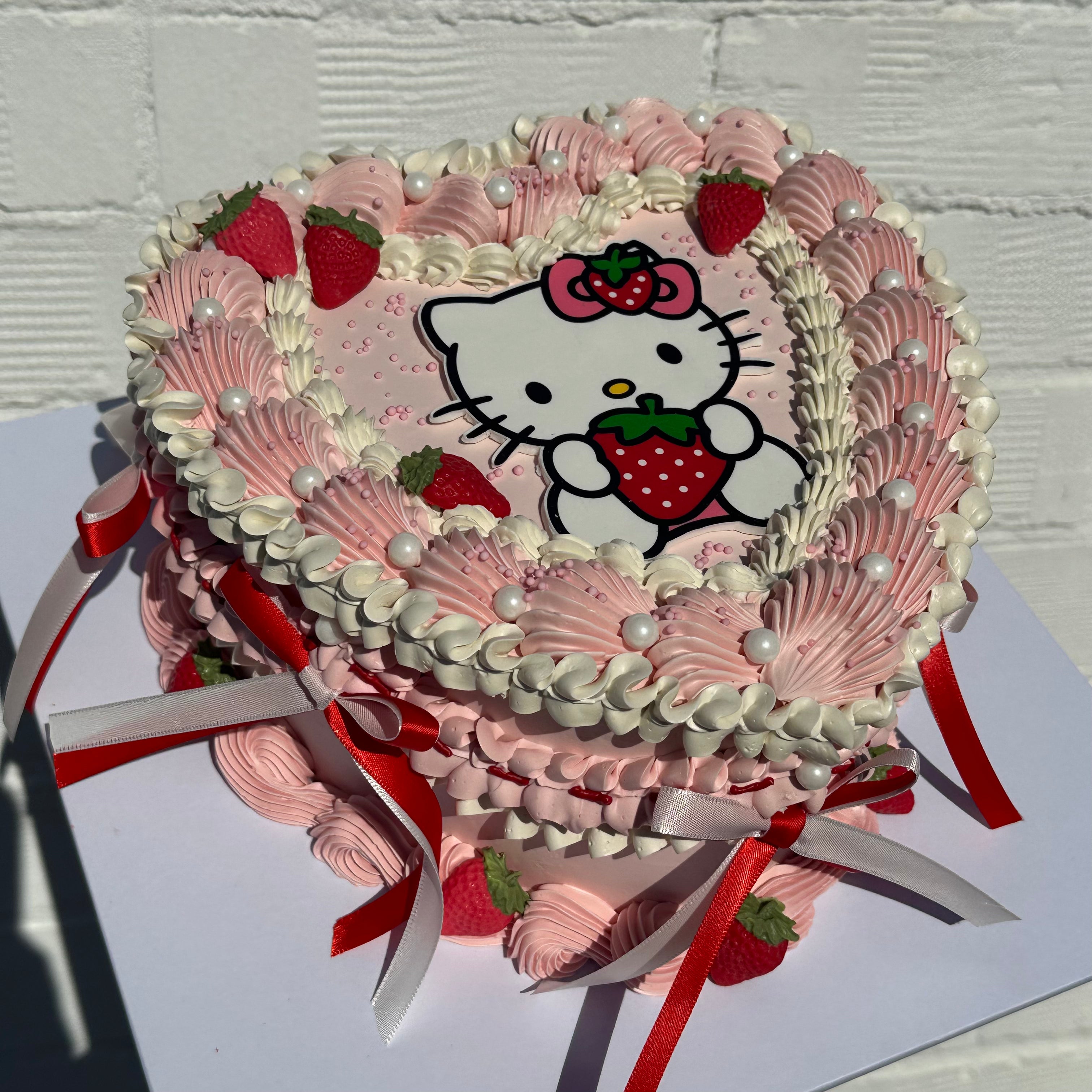 OTT Frilly Retro Cake - From $270 (6+ rows of piping, multi-coloured)