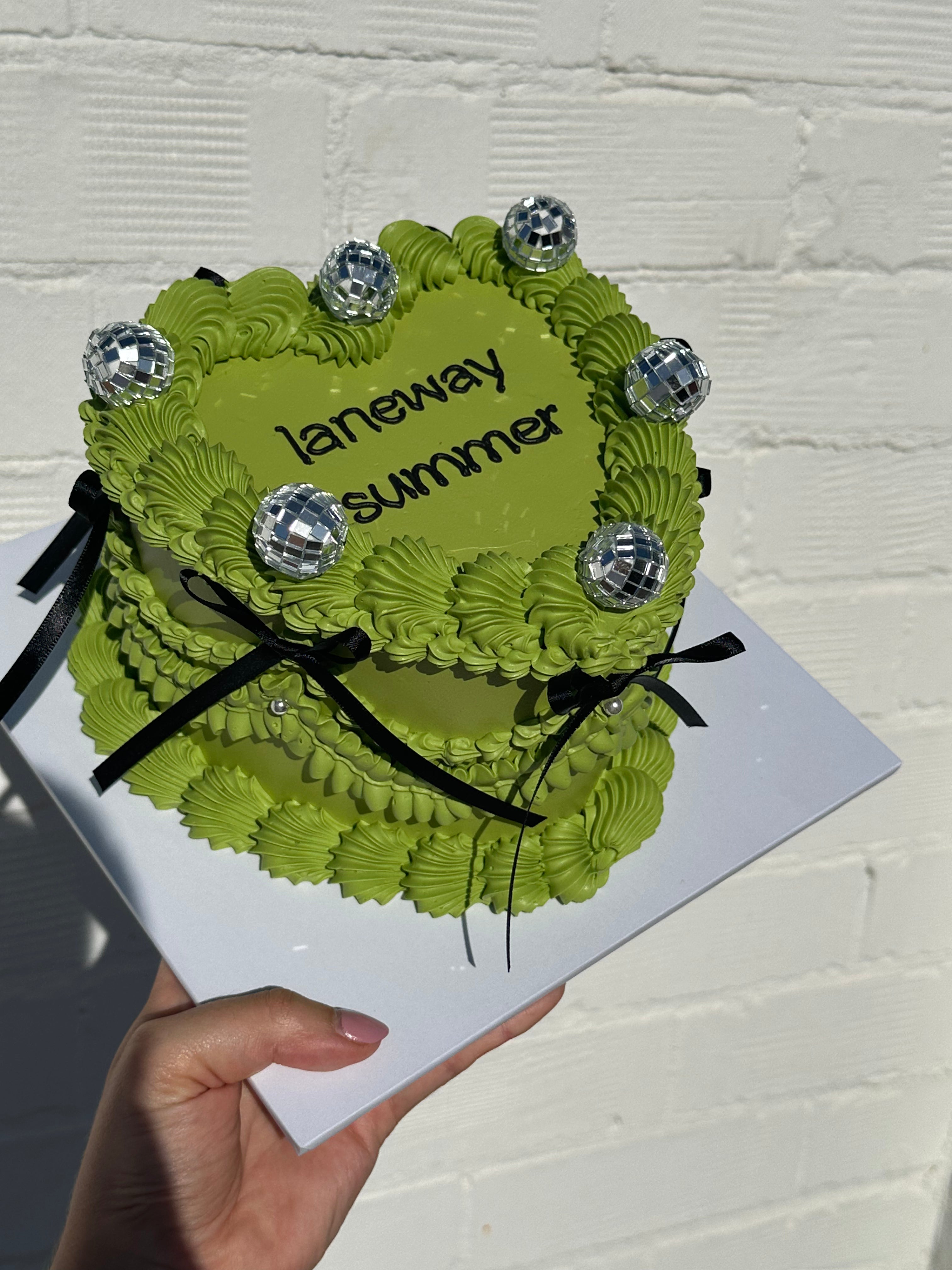 OTT Frilly Retro Cake - From $270 (6+ rows of piping, multi-coloured)