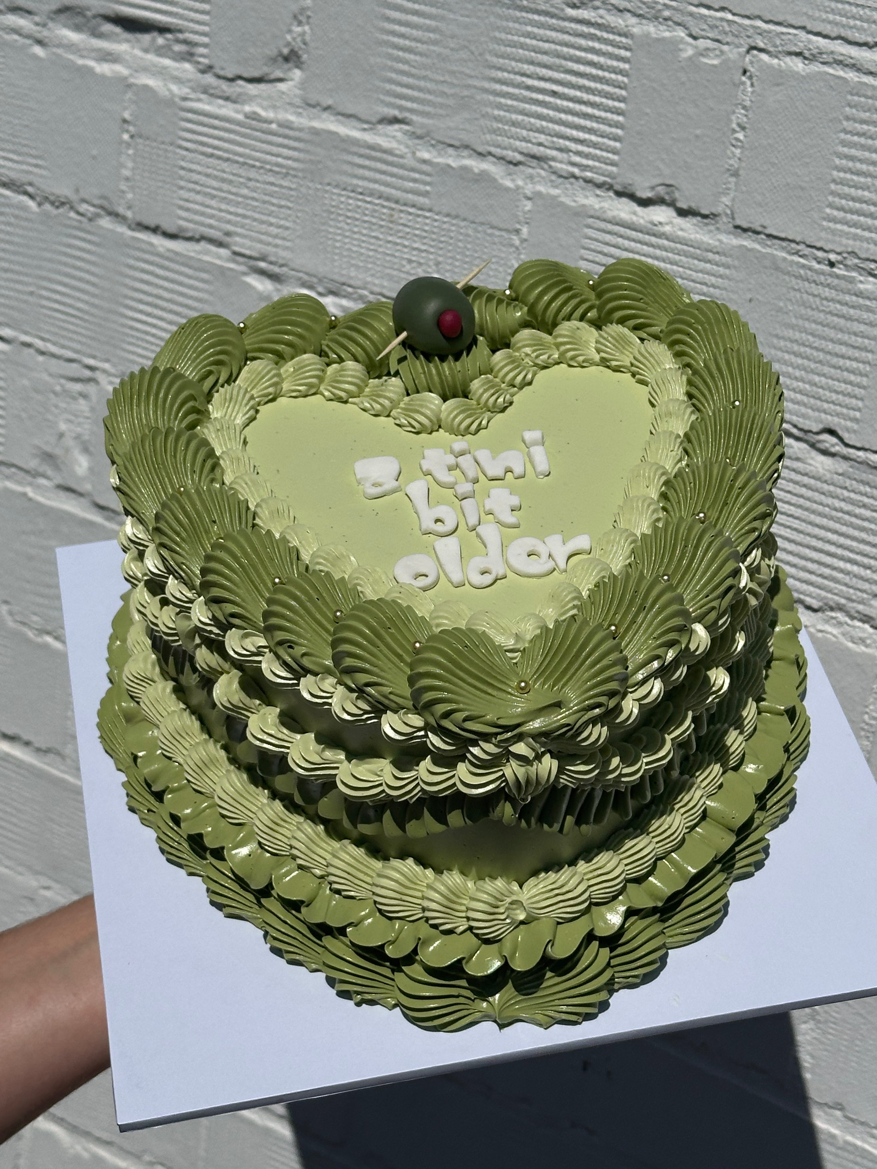 OTT Frilly Retro Cake - From $270 (6+ rows of piping, multi-coloured)
