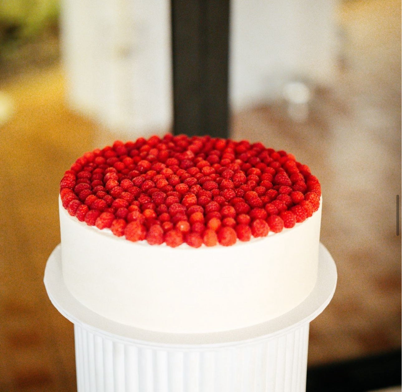 Fresh Raspberry Cake - From $80