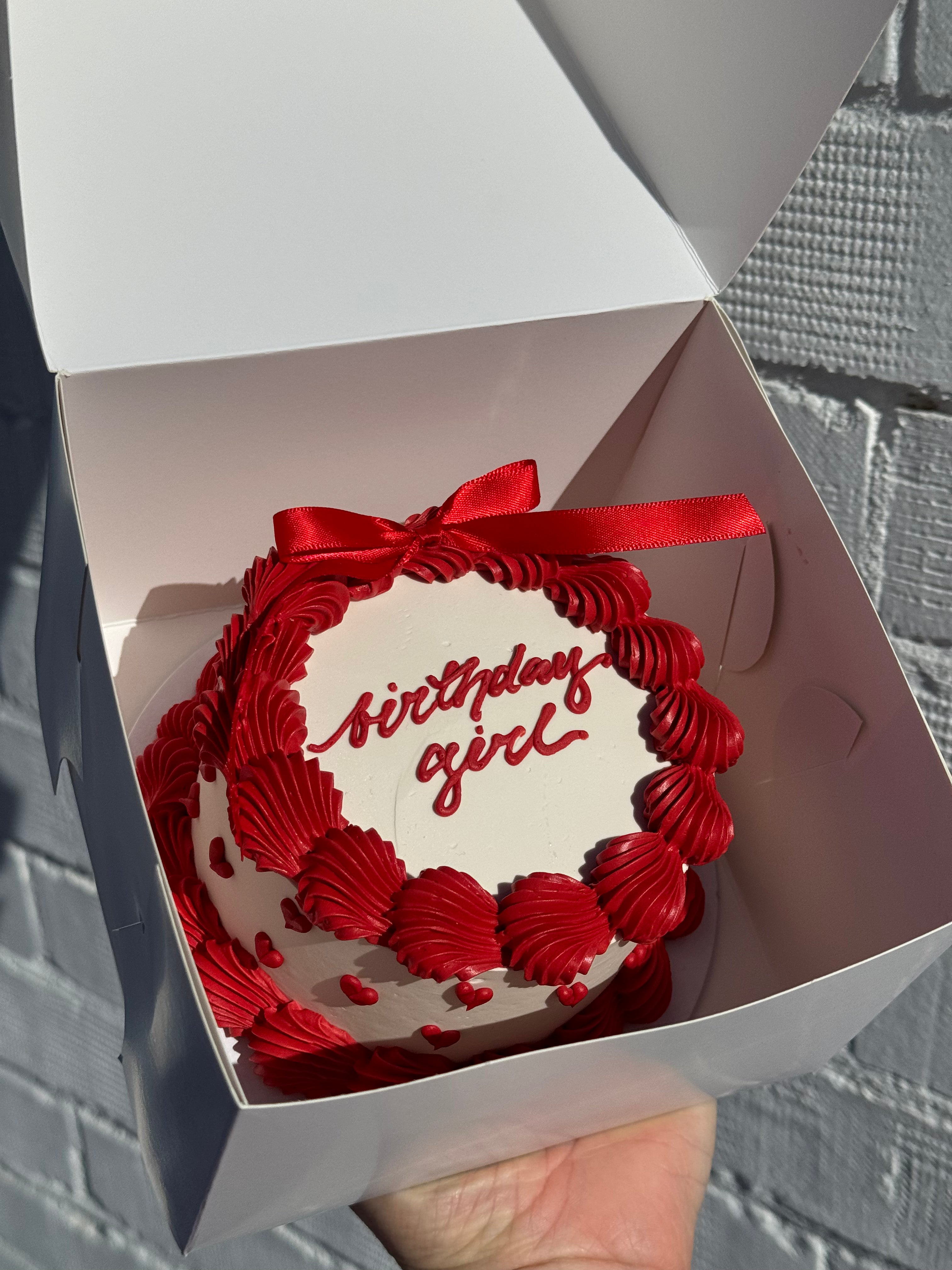 Birthday girl small cakes perth bow cake cute