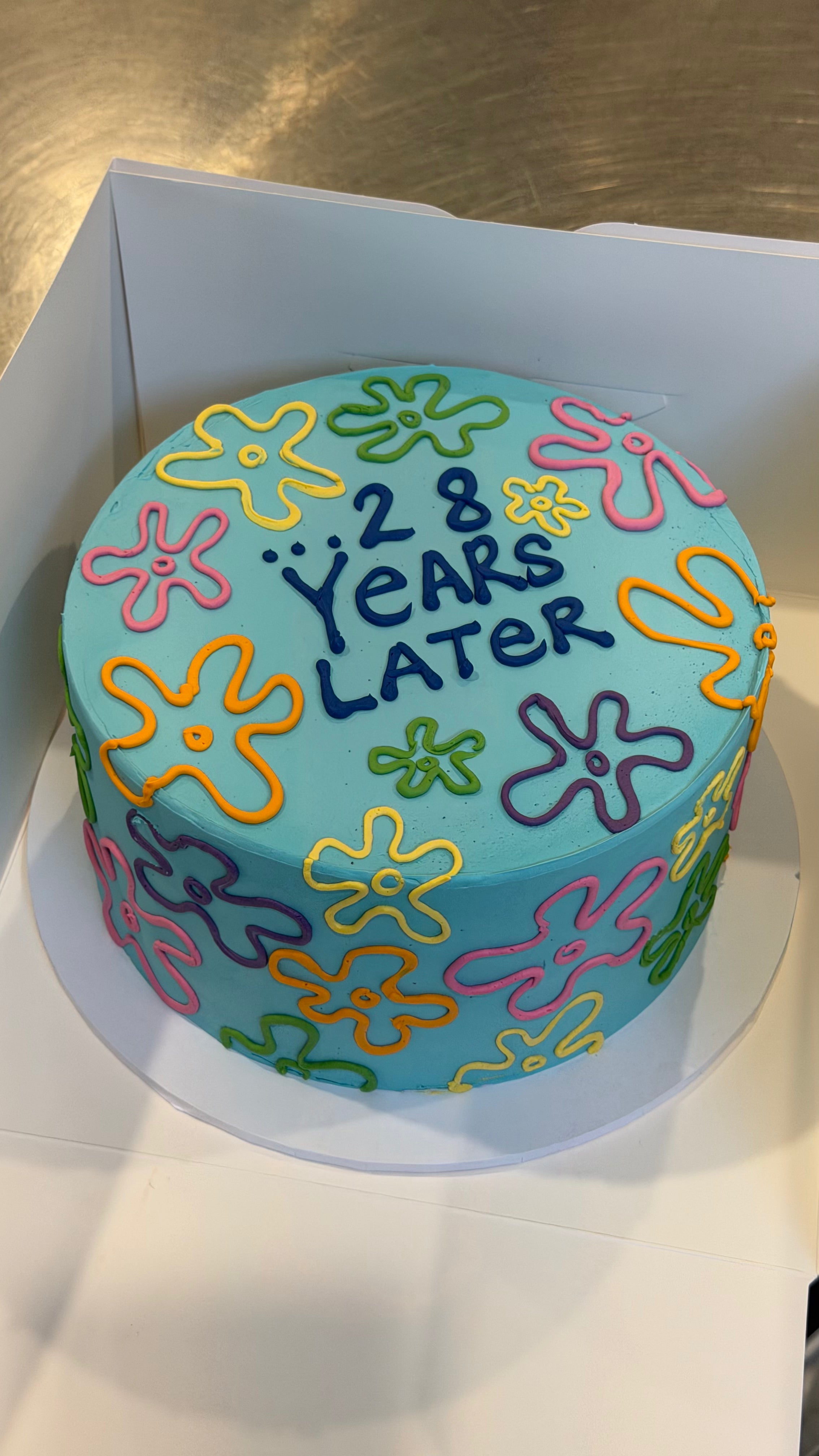 Piped Artwork Retro Cake - From $160