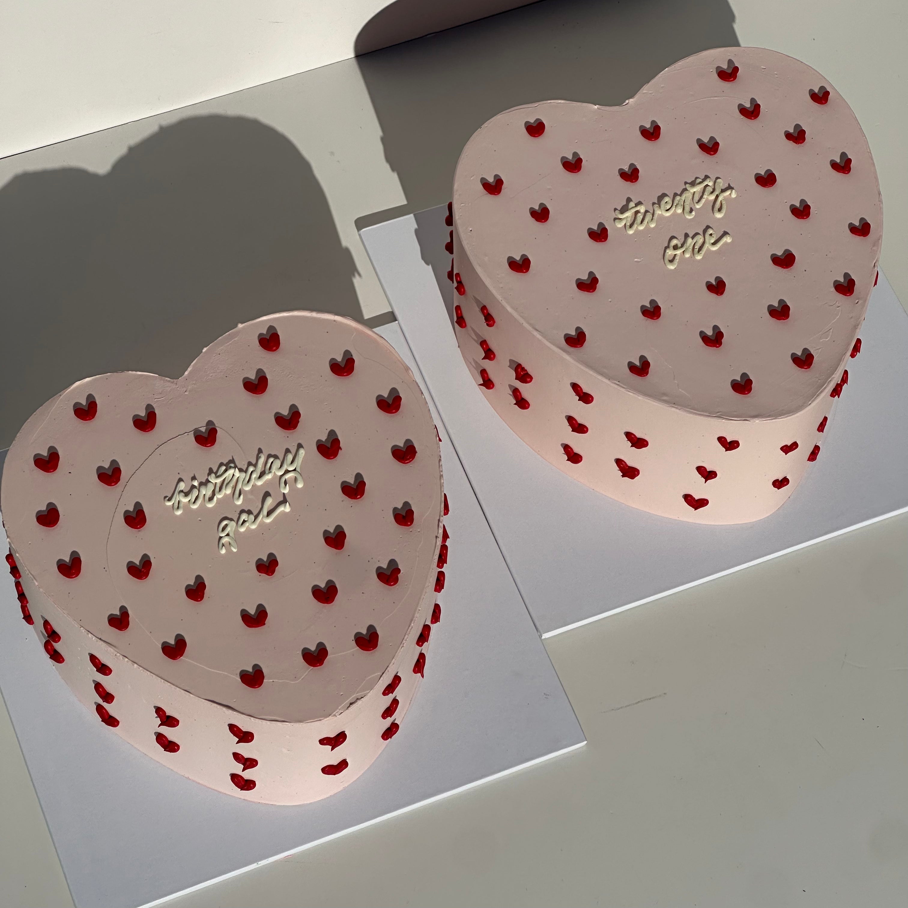Hand-Piped Lovehearts Cake - From $105