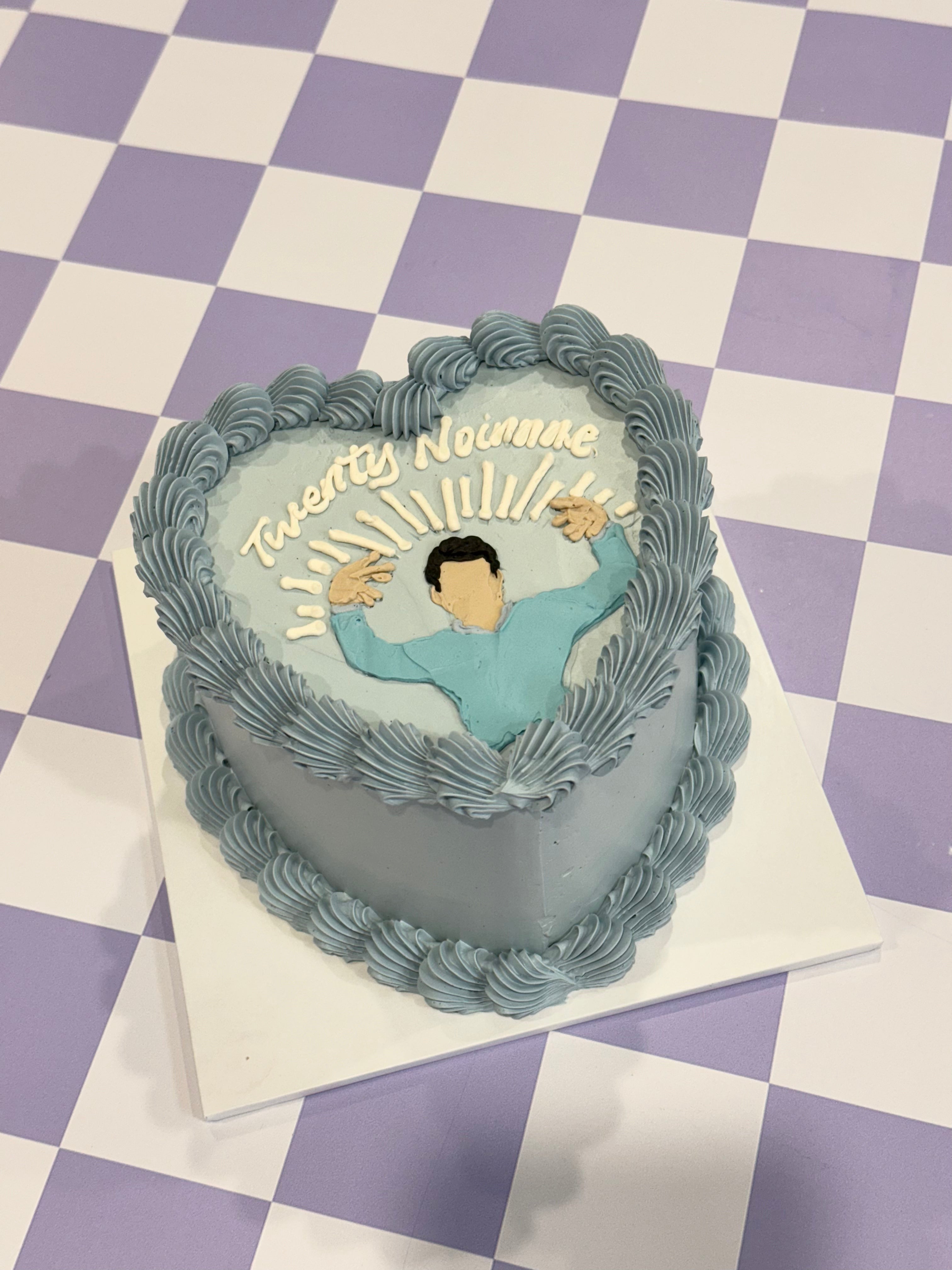 Piped Artwork Retro Cake - From $160