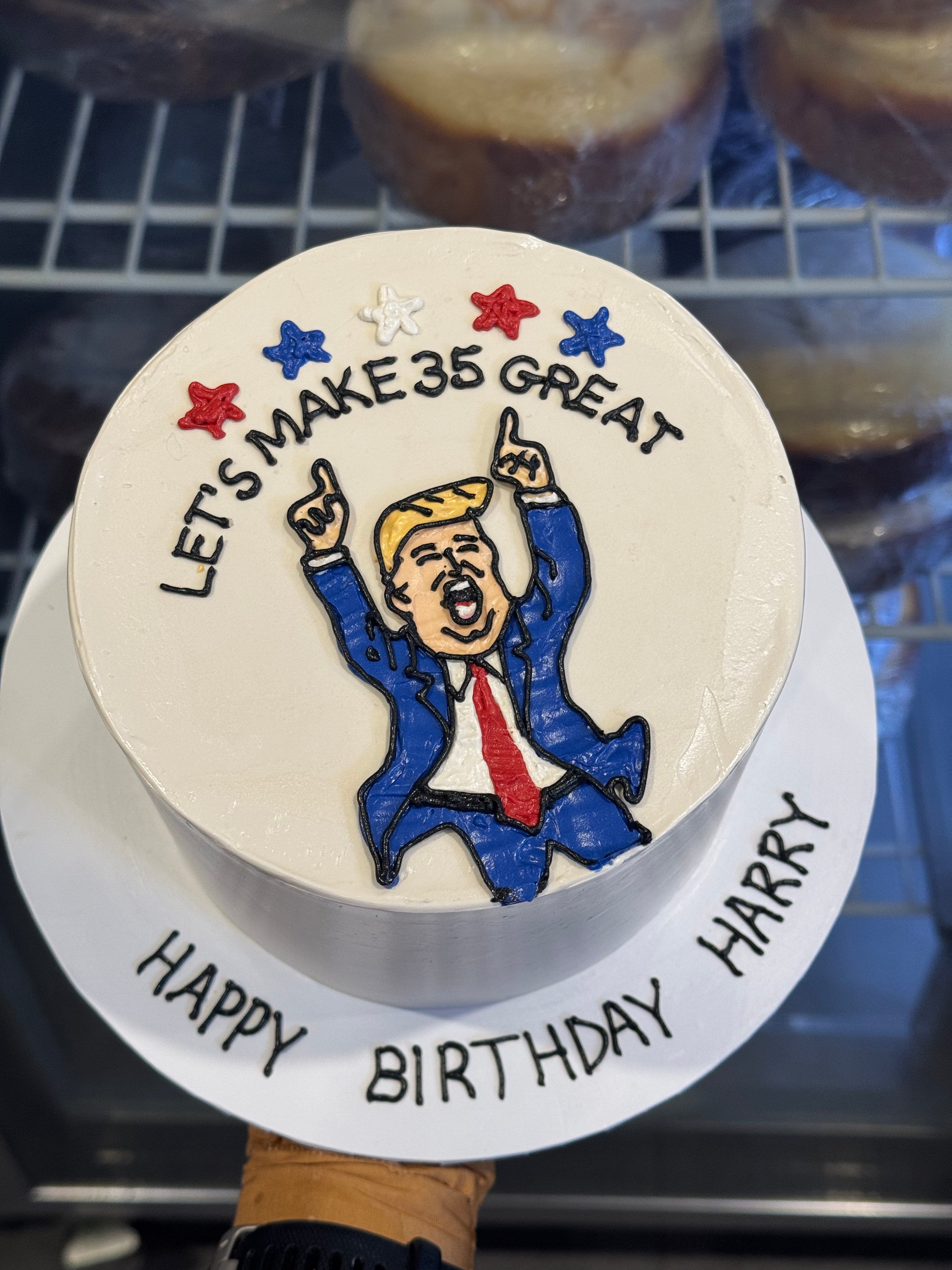 Piped Artwork Retro Cake - From $160