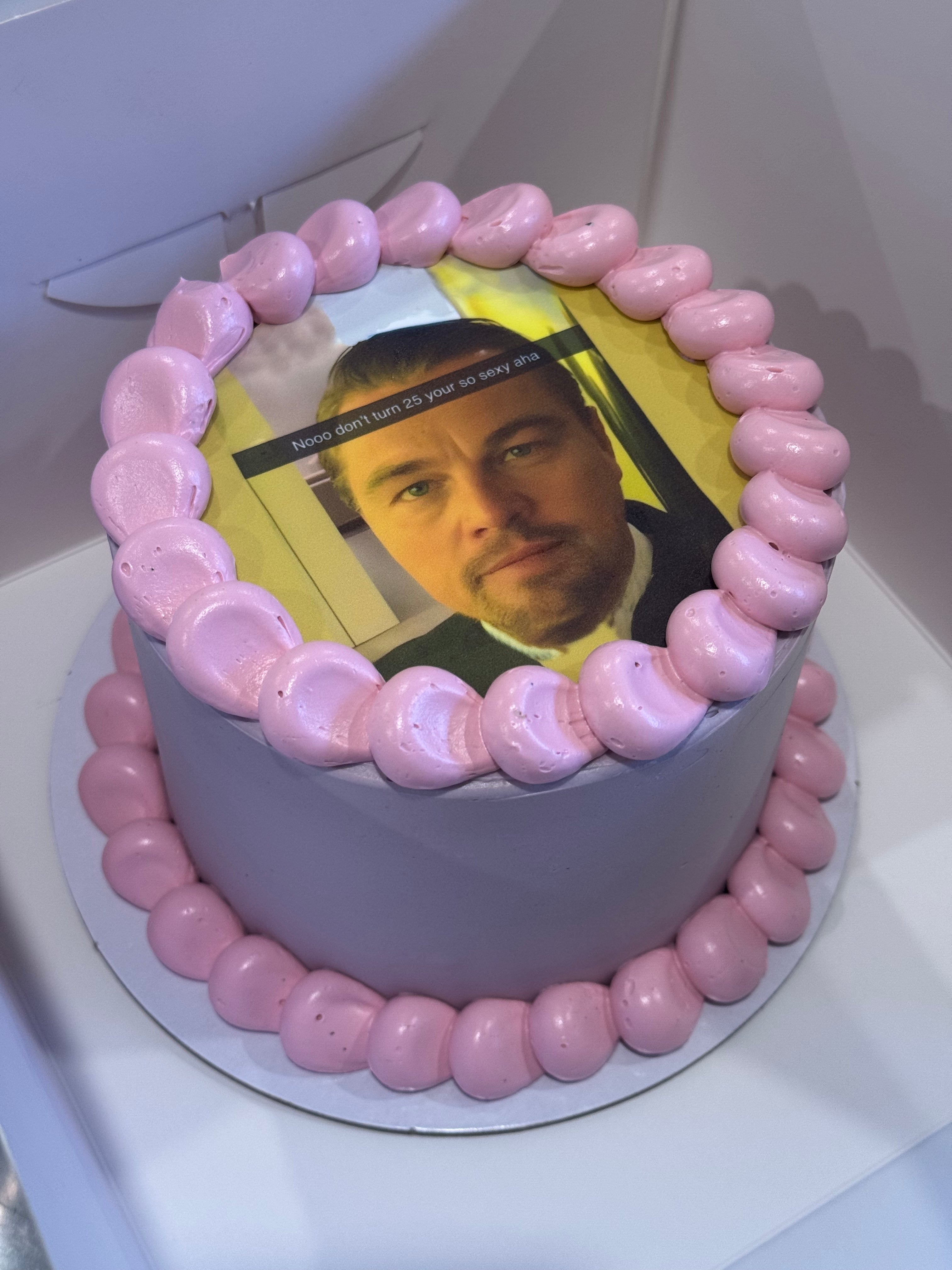 Retro Edible Image Cake - From $130